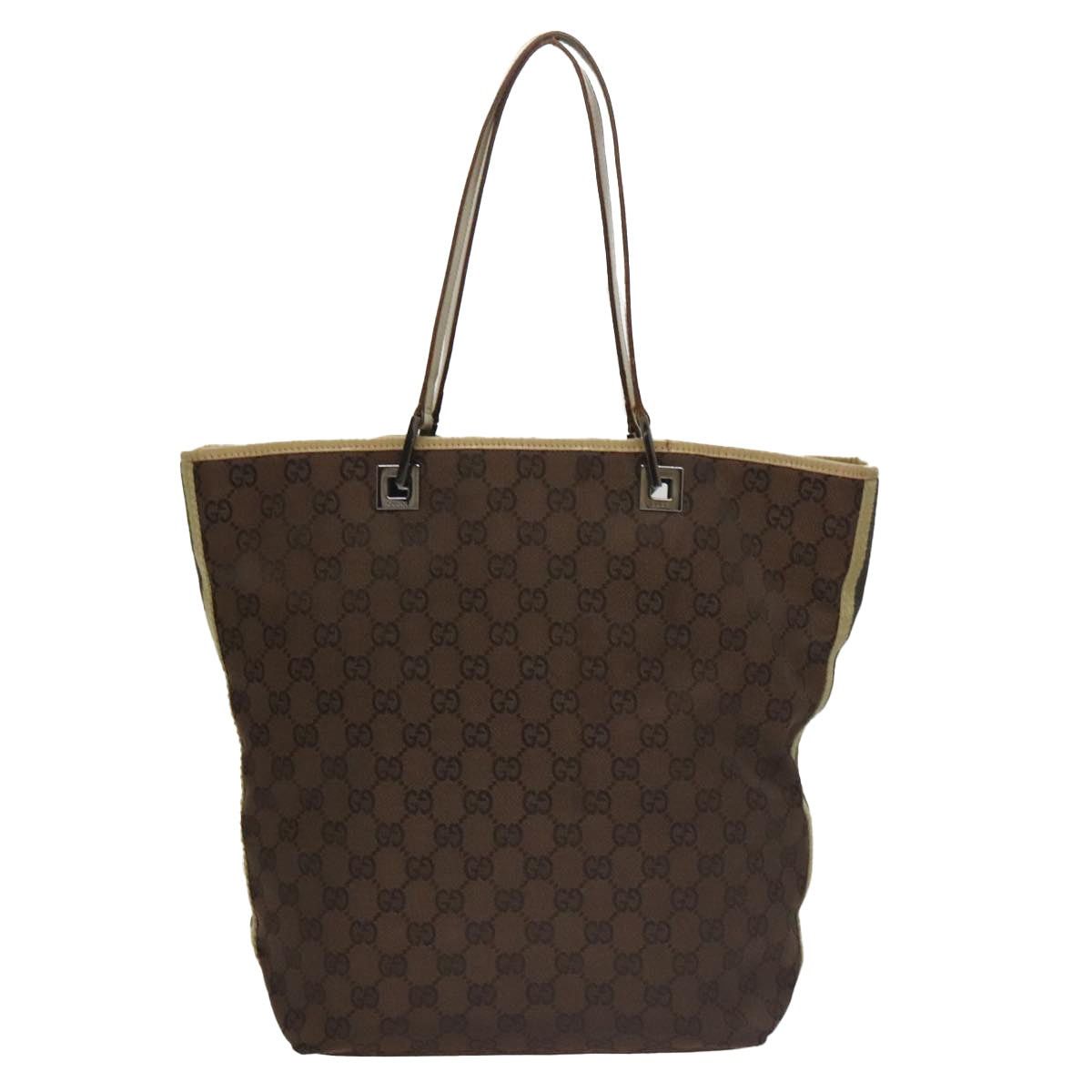 Gucci GUCCI GG Canvas Sherry Line Tote Bag Brown Size ONE SIZE - 3 Thumbnail