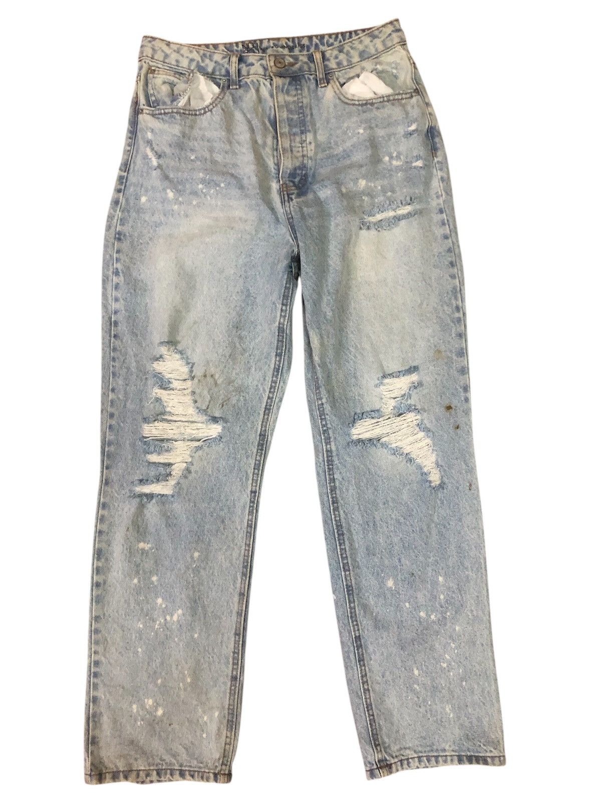Japanese Brand No Boundaries Distressed Denim Pants Size US 30 / EU 46 - 1 Thumbnail