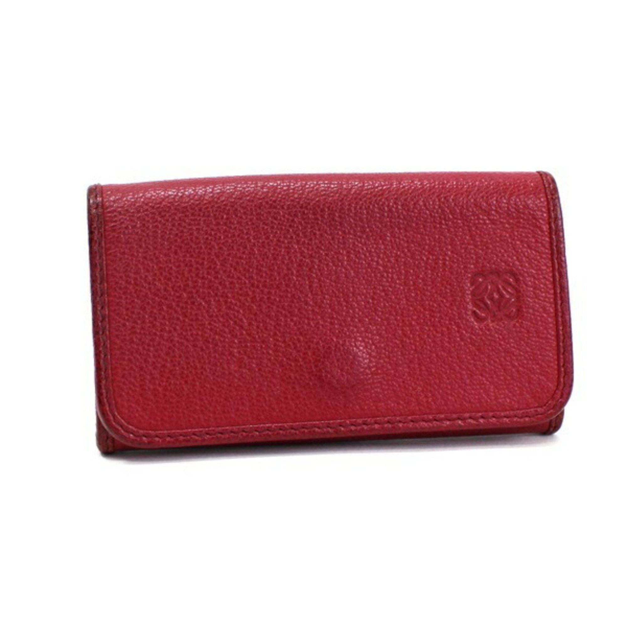 image of Loewe Key Case Wallet in Red, Women's