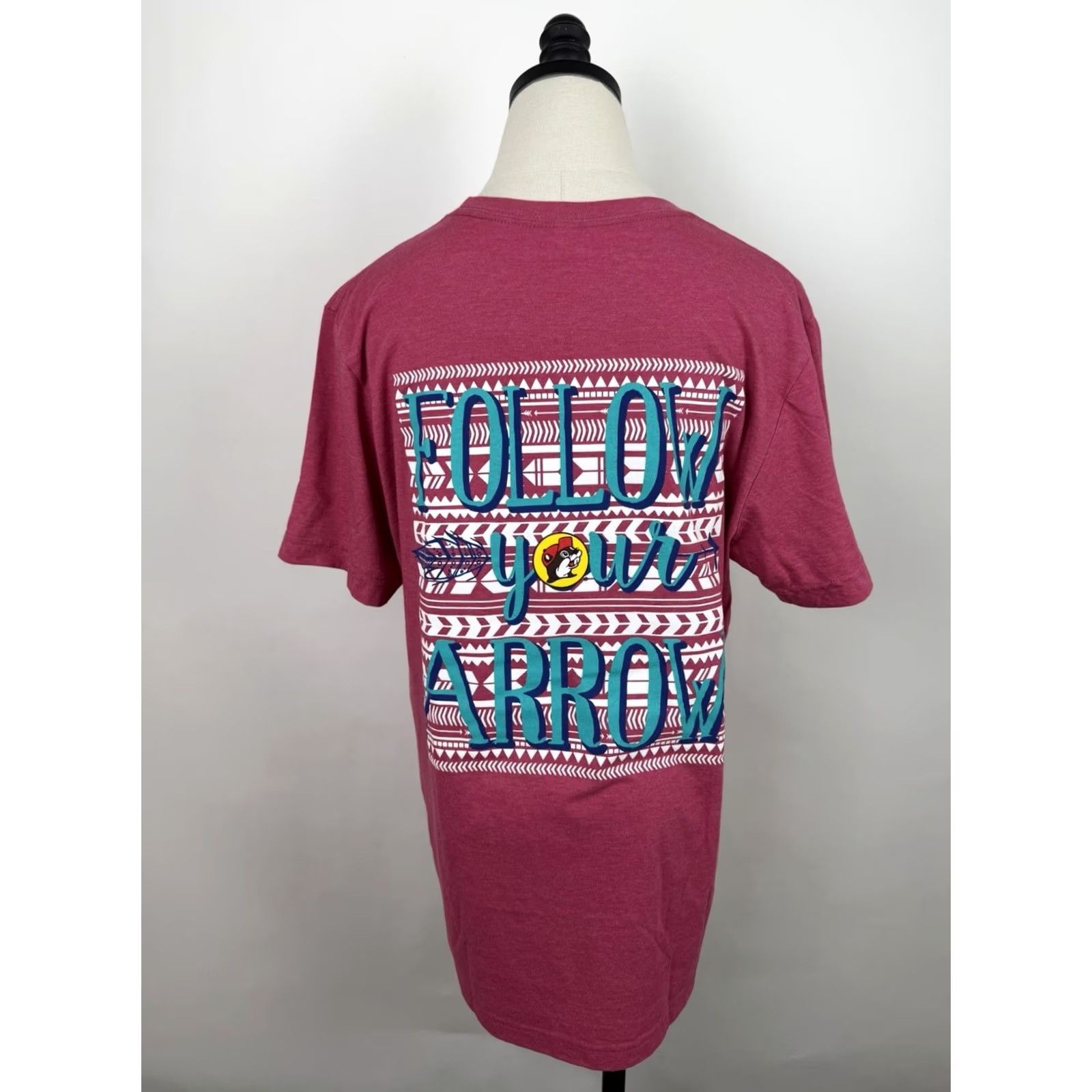 Vintage Bucees Shirt Unisex Large Rose Pink Bucees T-shirt Texas Souvenir Beaver Arrow Size L / US 10 / IT 46 - 2 Thumbnail
