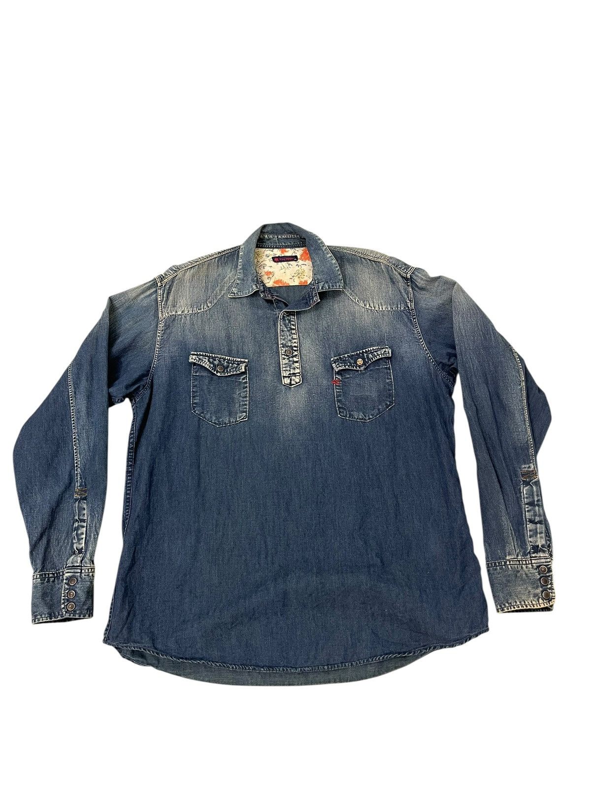 45rpm Indigo Blue 45rpm Westerner Pullover Shirt 7🟩0 Size US L / EU 52-54 / 3 - 1 Thumbnail