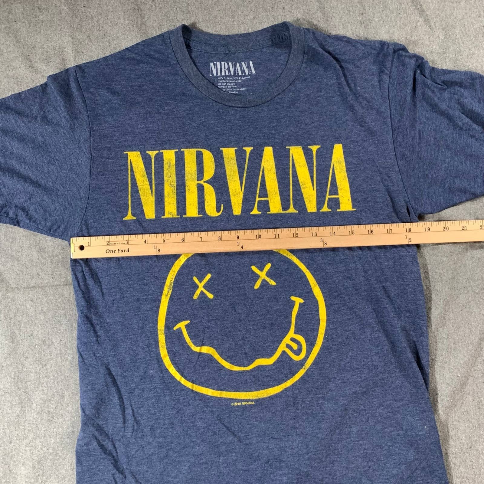 Nirvana NIRVANA Shirt Women Medium Blue Casual Size M / US 6-8 / IT 42-44 - 4 Thumbnail