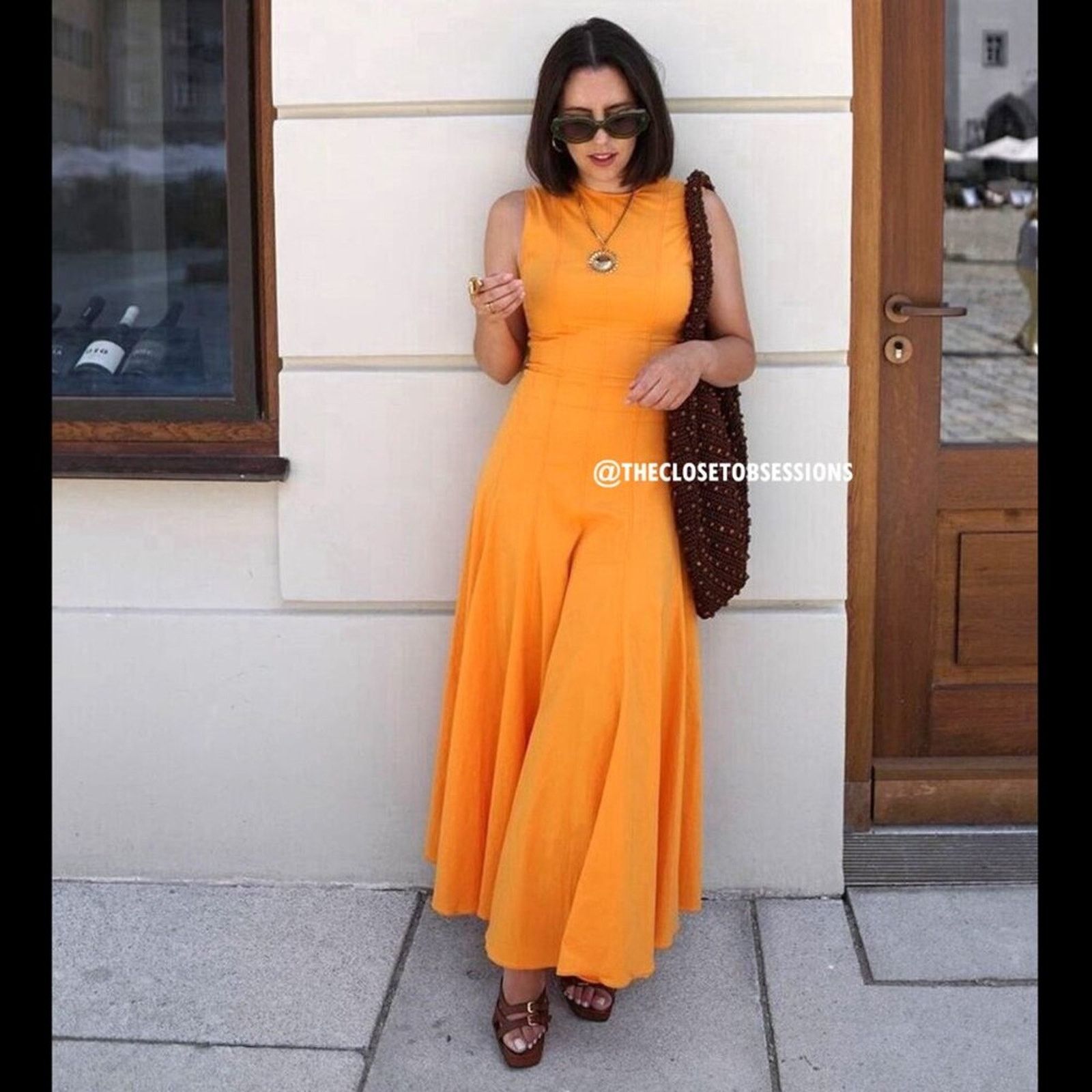 Zara ZARA BLOGGER FAVE!!! Cotton-Blend Midi Dress Size L / US 10 / IT 46 - 6 Thumbnail