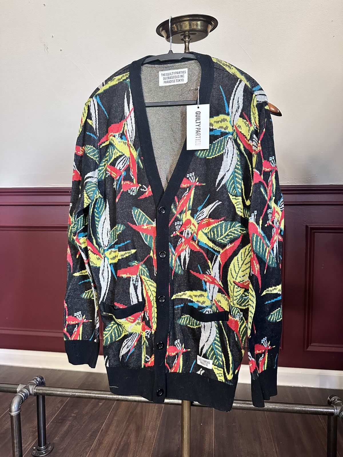 Wacko Maria WACKO MARIA knit floral cardigan made in Japan w tags Size US M / EU 48-50 / 2 - 1 Thumbnail