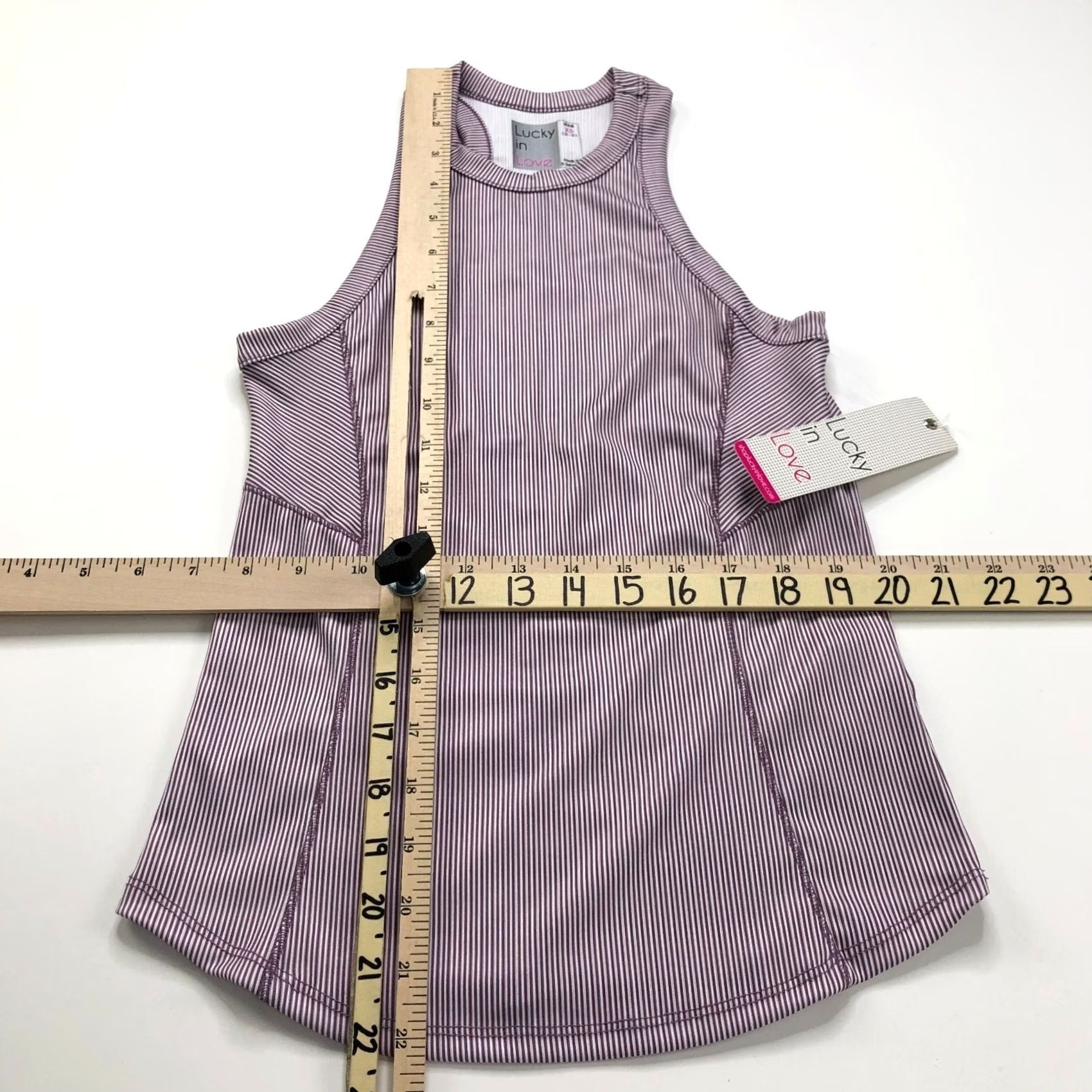 Vintage Lucky In Love XS Womens Activewear Tank Pullover Top Purple Sports Tennis Golf Athleisure Size XS / US 0-2 / IT 36-38 - 2 Thumbnail
