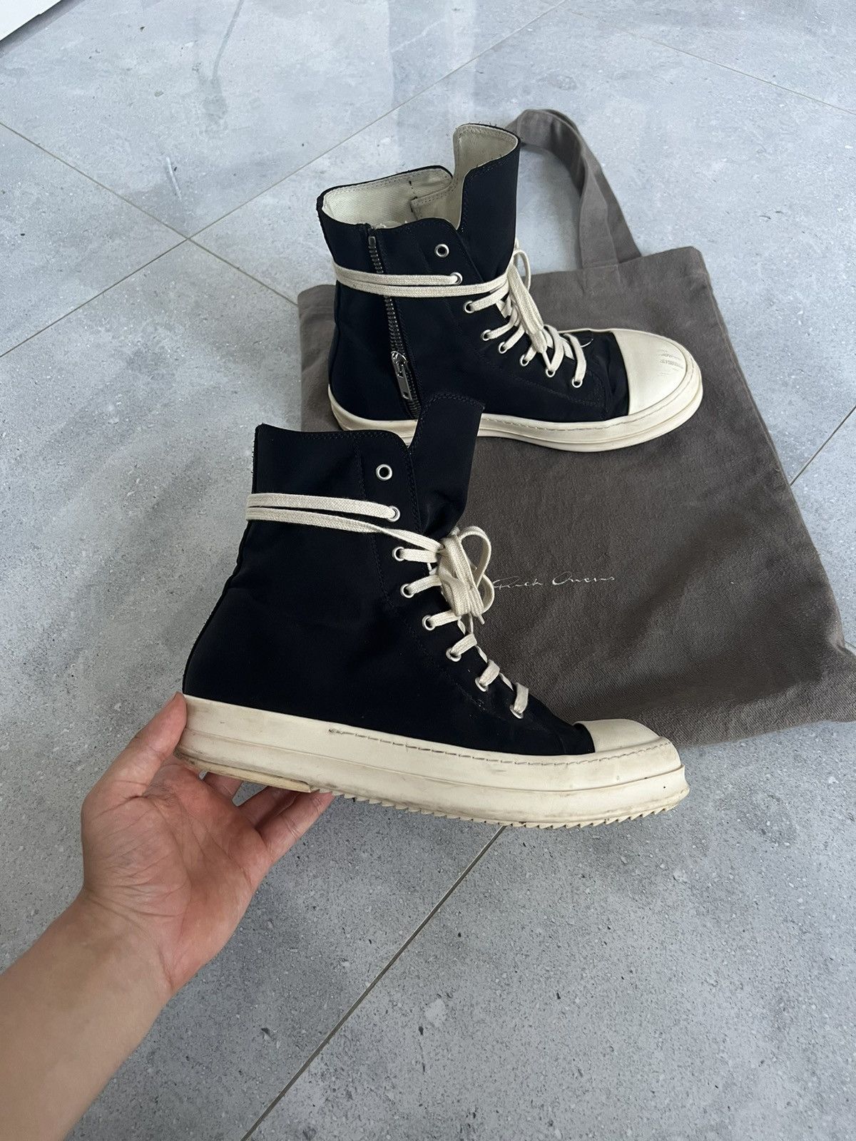 Rick Owens × Rick Owens Drkshdw Rick Owens Nylon Ramones Size US 9 / EU 42 - 2 Thumbnail
