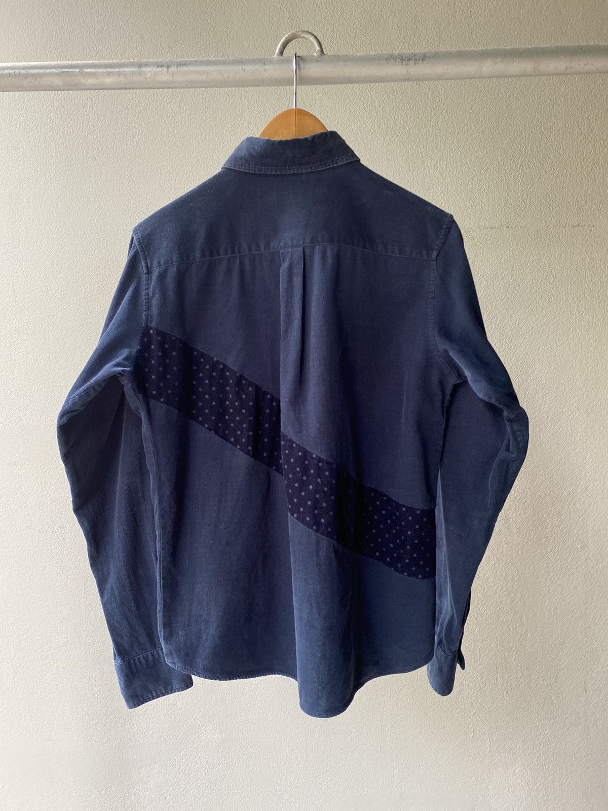 Designer × Japanese Brand G G D Navy Shirt with Polka Dot Panel Detail Size US M / EU 48-50 / 2 - 2 Thumbnail