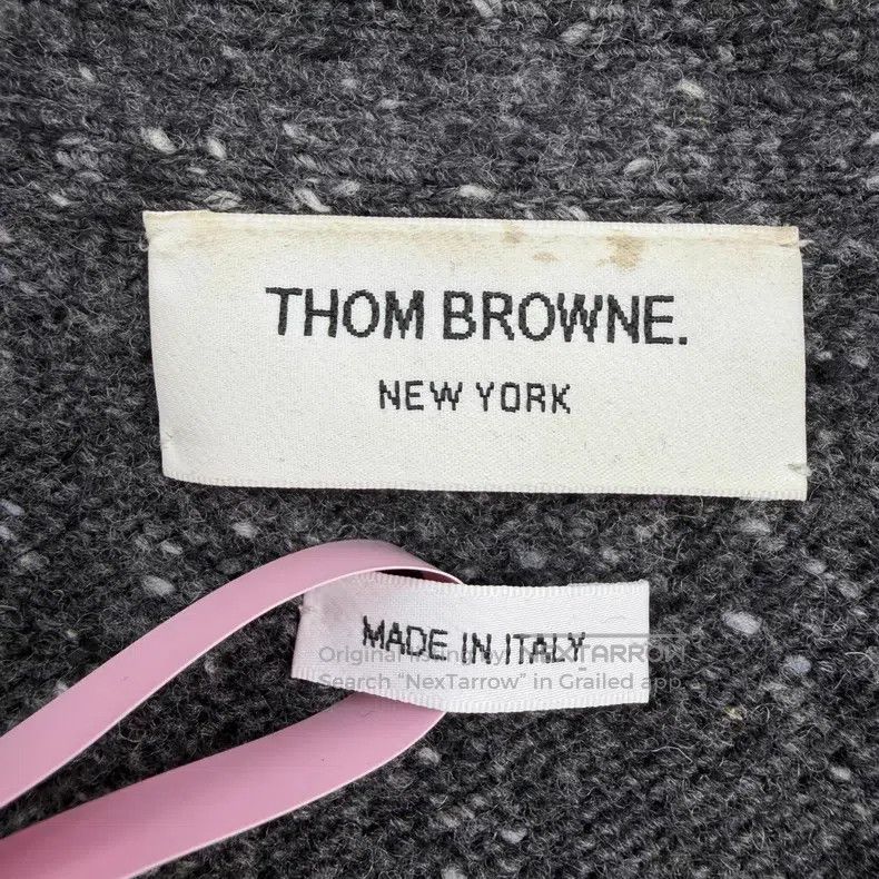 Thom Browne Thom Browne Gray V-neck knit sweater Size US S / EU 44-46 / 1 - 2 Thumbnail