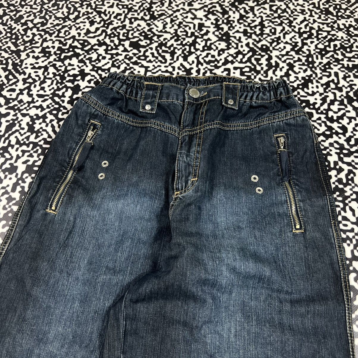 Japanese Brand Vintage Y2K Japanese Wide Baggy Jeans Skate Sk8 Jnco Style Size 25" / US 0 / IT 36 - 7 Thumbnail