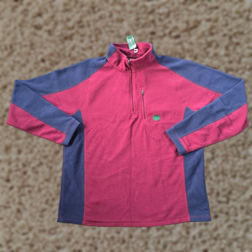 Vintage LL Bean Mens Large Red Fleece 1/4 Zip Performance Long Sleeve Shirt Sweatshirt Pullover Outdoor Classic Men’s Crewneck Zip Mock Neck Size US L / EU 52-54 / 3 - 1 Thumbnail