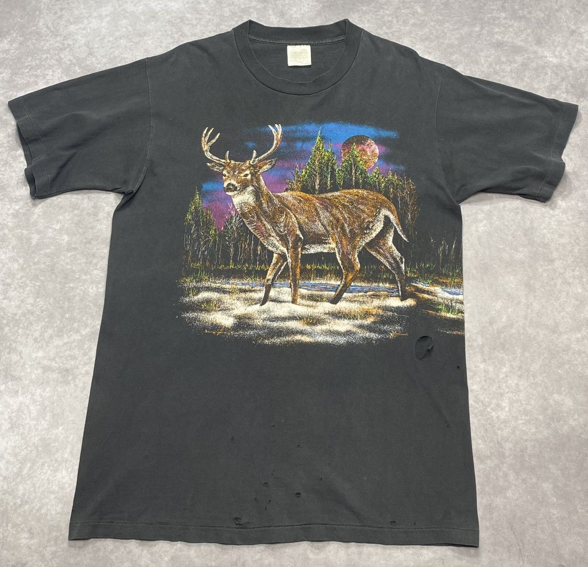 Vintage 90’s Vintage Hazelwood Midnight Deer Tee Size US L / EU 52-54 / 3 - 1 Thumbnail