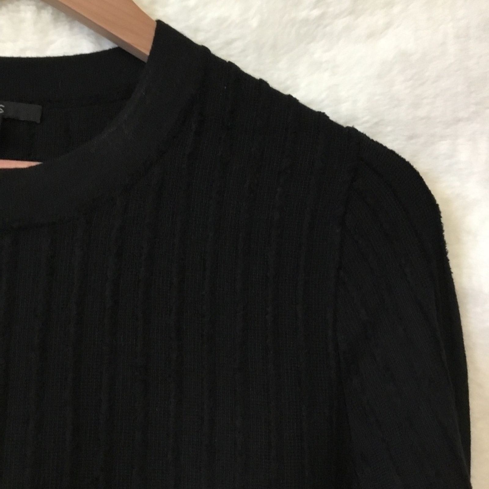 Cos COS Black Wool Texture Stripe Sweater Size S / US 4 / IT 40 - 6 Thumbnail
