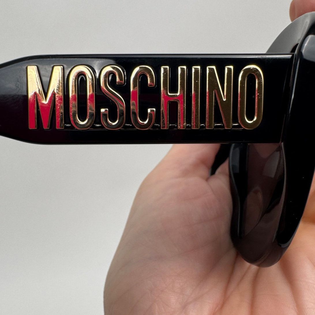 Moschino Moschino Heart Shaped Jet Black Oversized Frame Sunglasses Size ONE SIZE - 3 Thumbnail
