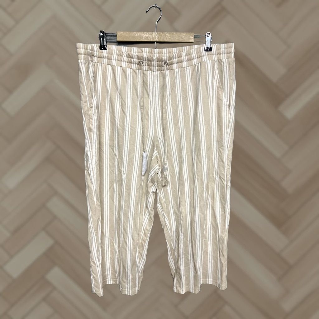 Vintage VINTAGE Belle by Kim Gravel Pants Womens Plus Size 1XP Beige Rayon Spandex Wide-Leg Ankle Beach 29 in Inseam Size 24" / US 00 / IT 34 - 1 Thumbnail