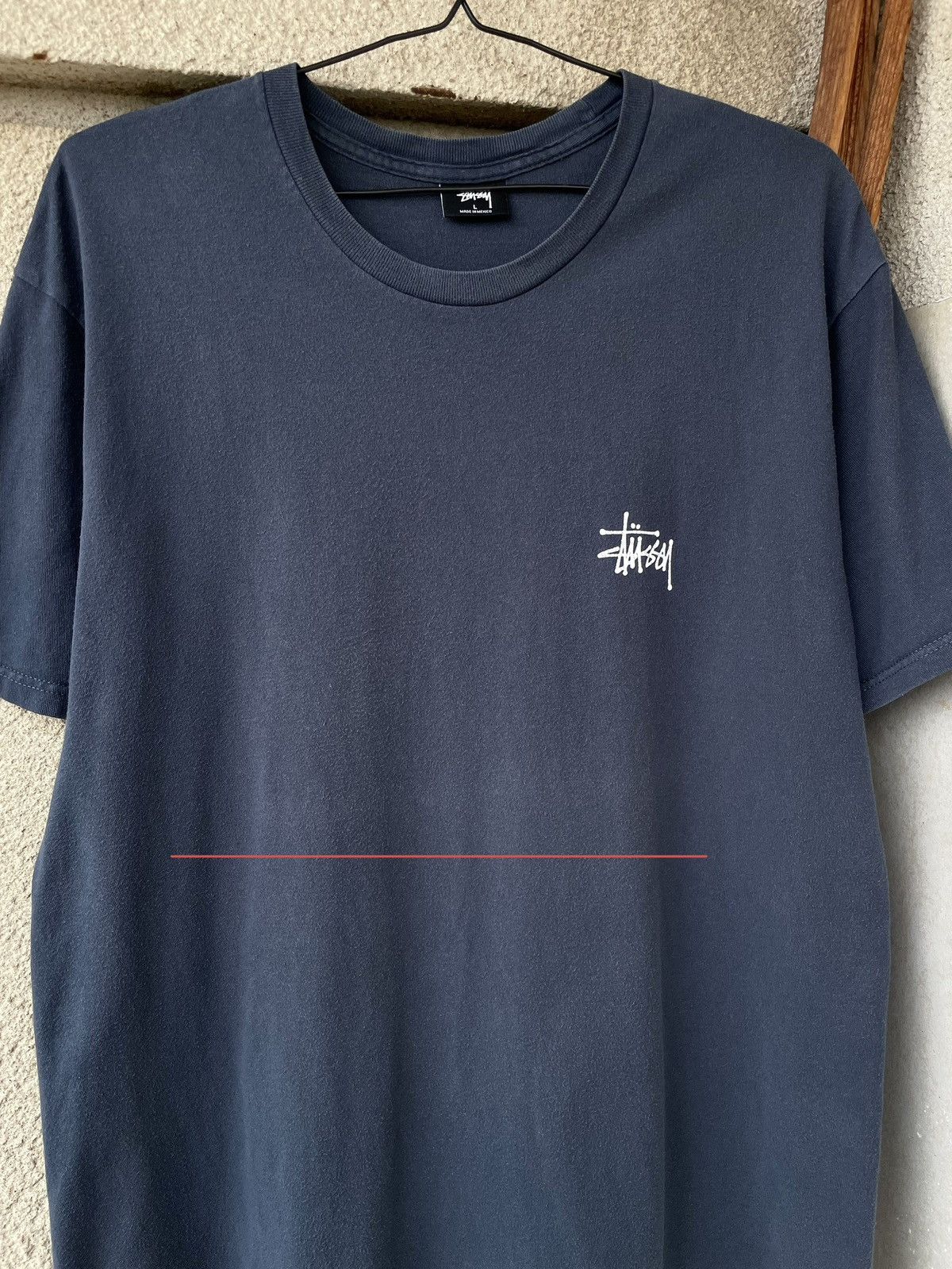 Stussy Vintage Y2K Stussy Big Logo Faded Navy Blue T-Shirt Size L Size US L / EU 52-54 / 3 - 7 Thumbnail