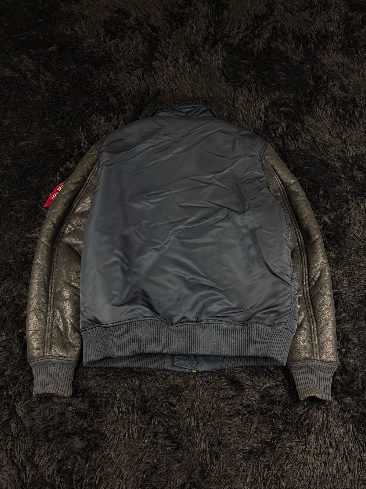 Alpha Industries Alpha Industries Hybrid Nylon Leather Sherpa Bomber Jacket Size US L / EU 52-54 / 3 - 8 Thumbnail