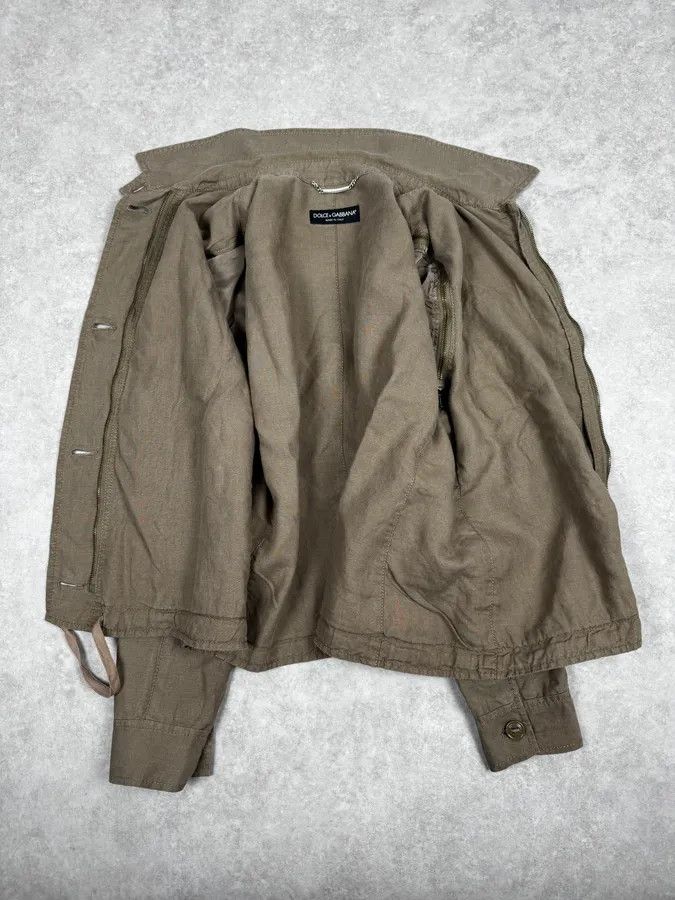 Dolce & Gabbana SS2004 Dolce & Gabbana Beige Linen Buttoned Jacket Size US S / EU 44-46 / 1 - 9 Thumbnail