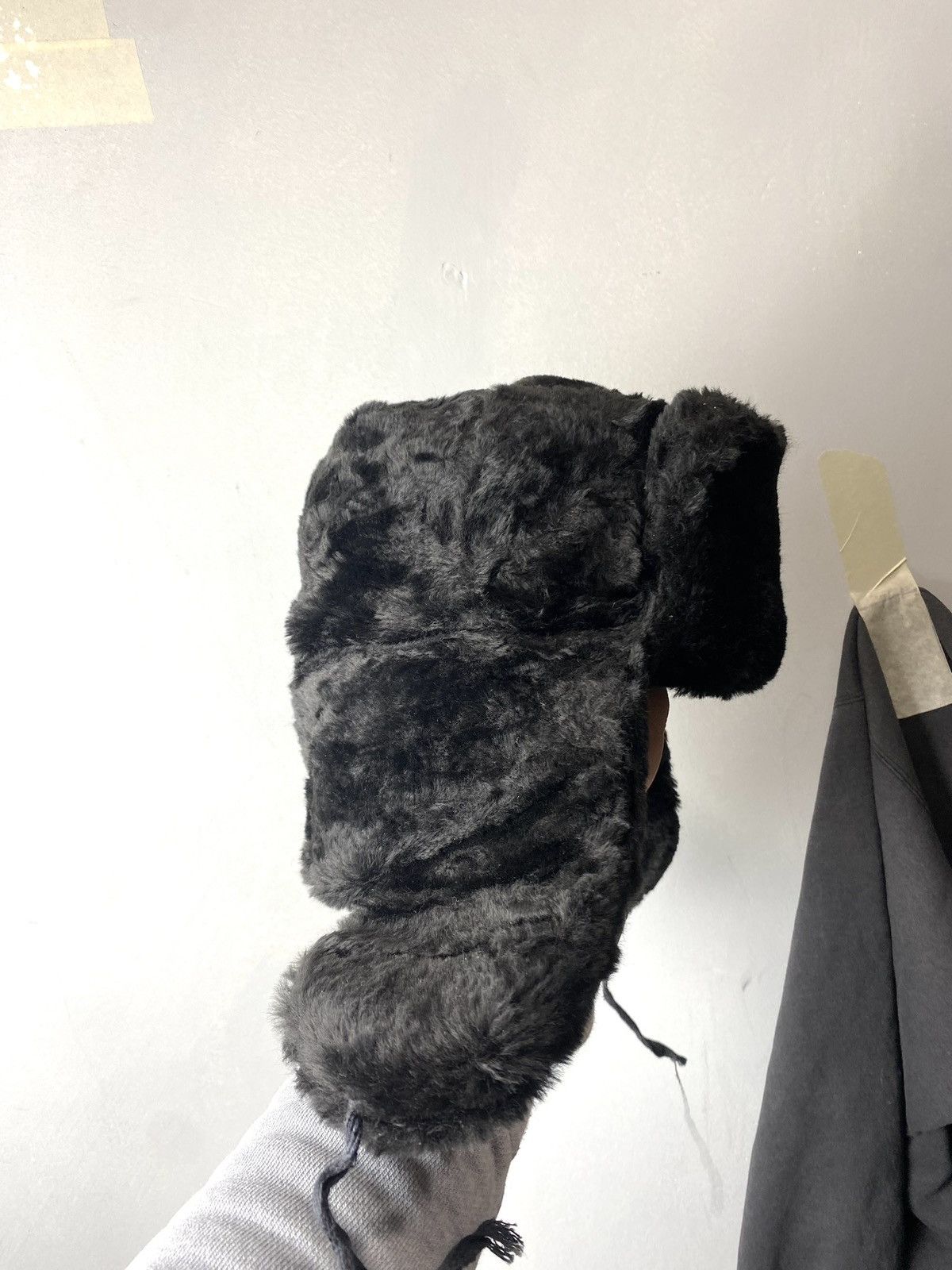 Vintage Vintage Soviet Era Black Fur Ushanka Trapper Hat Winter Cap Size ONE SIZE - 7 Thumbnail