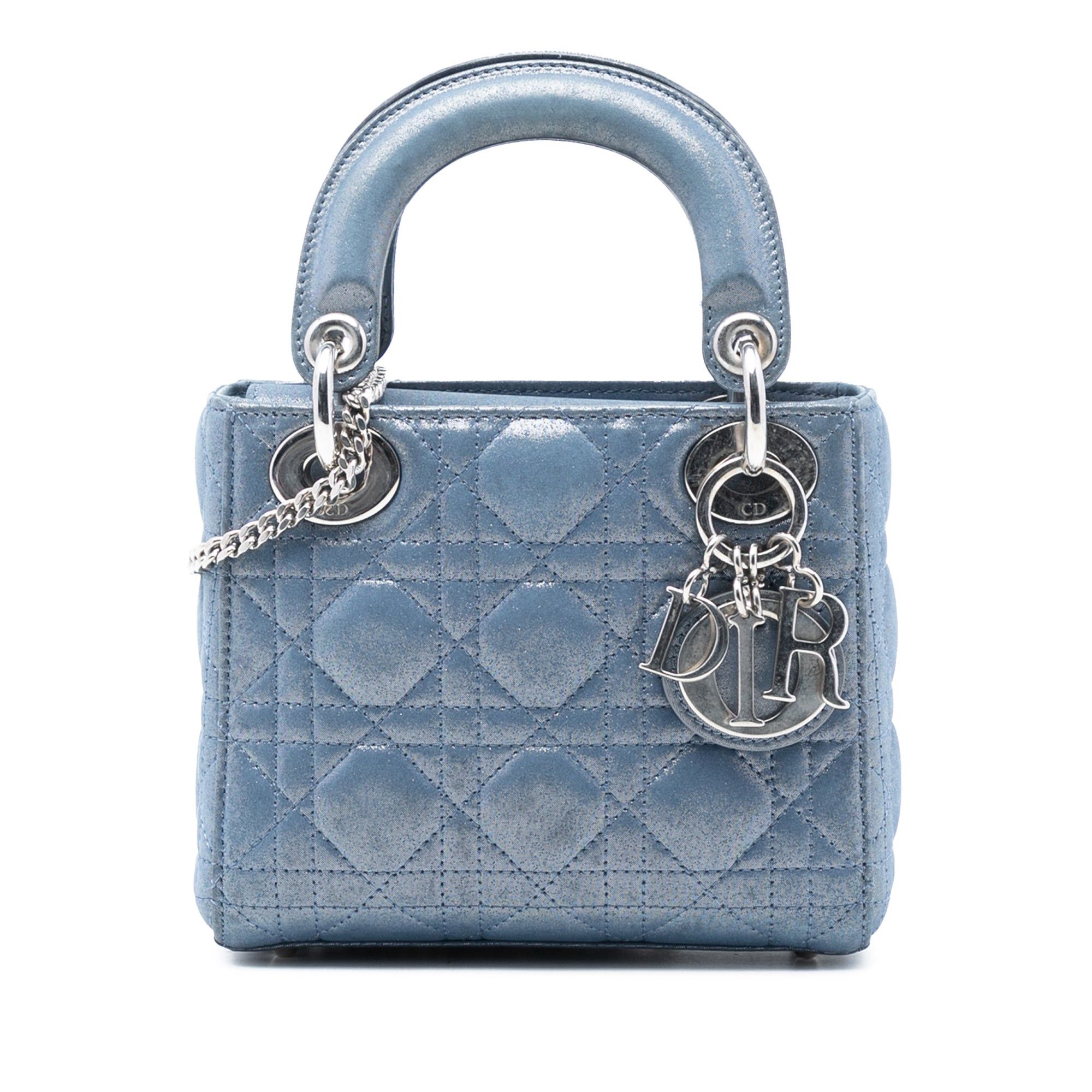 Mini Iridescent Lambskin Cannage Lady Dior