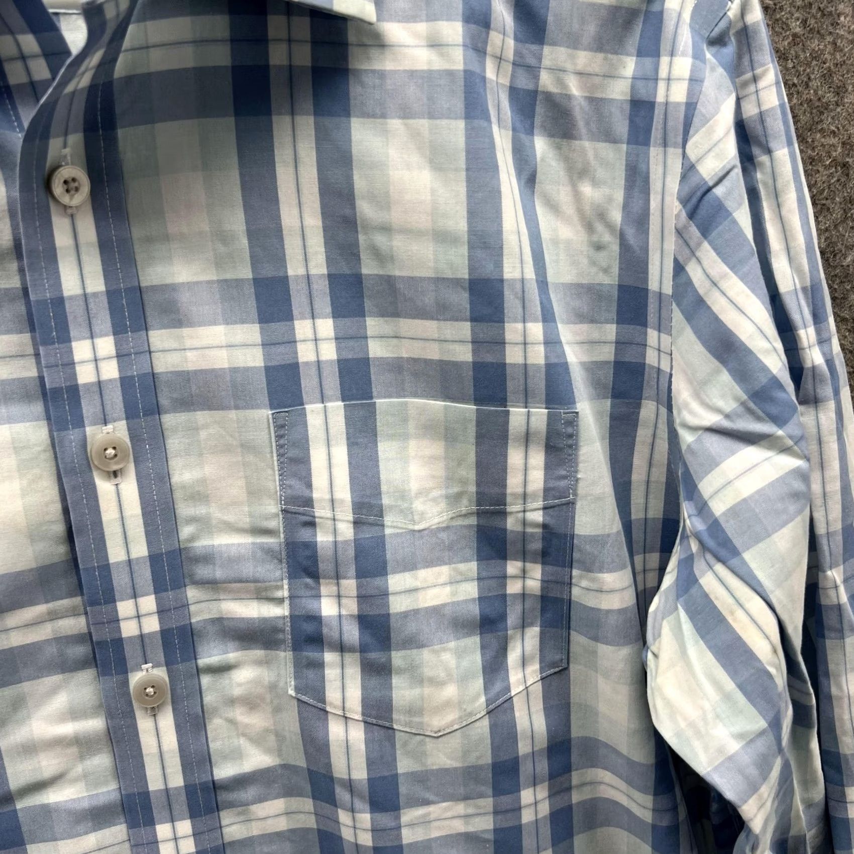 UNTUCKit UNTUCKit Shirt Men M Medium Blue Check Plaid Button Down Cotton Regular Long Sleeve Wrinkle Free Vintage? No Size US M / EU 48-50 / 2 - 5 Thumbnail