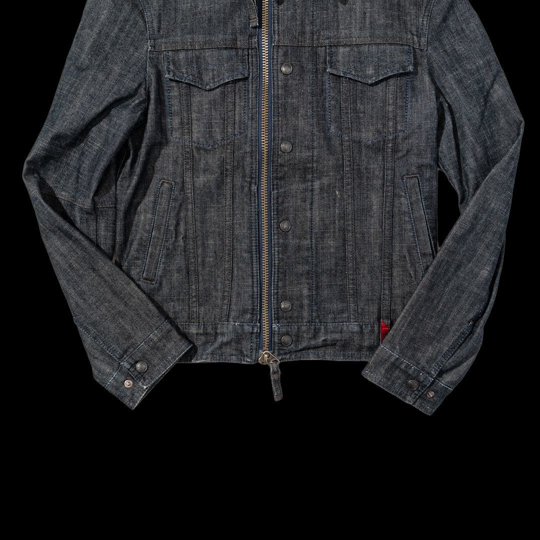 Marithe + Francois Girbaud Marithè + François Girbaud (2000s) Navy Denim Jacket Size US M / EU 48-50 / 2 - 2 Thumbnail