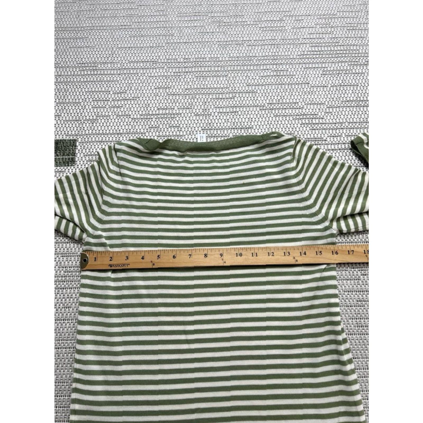 Max Mara Max Mara Shirt Womens S Green Wool Knit Pullover Striped Crew Neck Casual Knit Pullover 90s? Size S / US 4 / IT 40 - 7 Thumbnail
