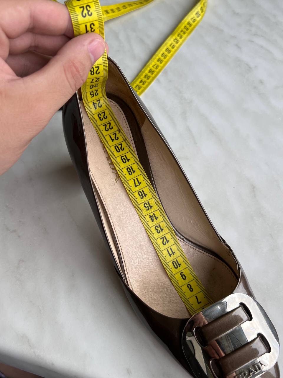 Prada Prada High Heels Shoes Metal Logo 00s Prada Italy Leather Size US 7 / IT 37 - 13 Thumbnail