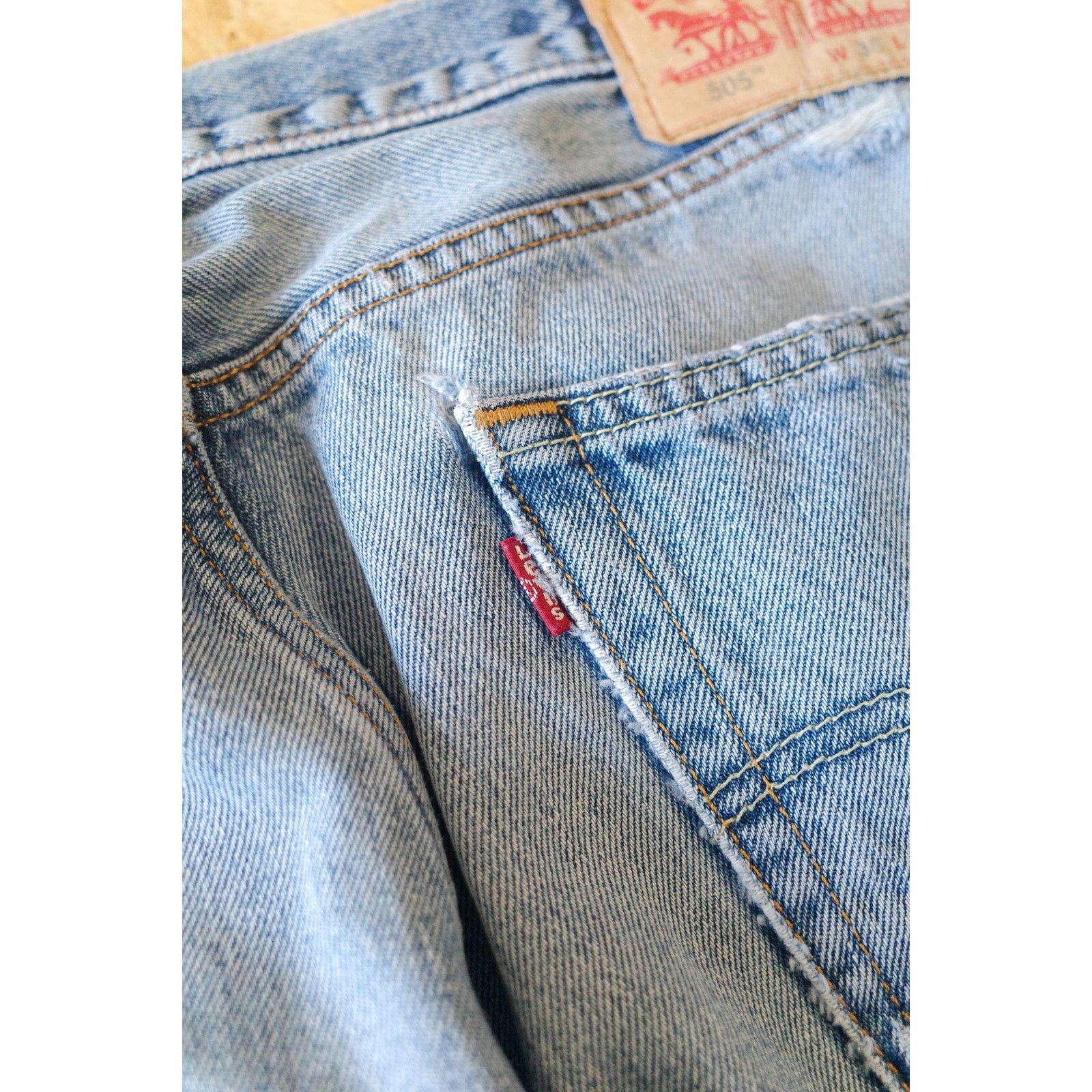 Levi's Levi's Levi Strauss 505 Regular Distressed, Denim - W35 L32 Size US 35 - 13 Thumbnail
