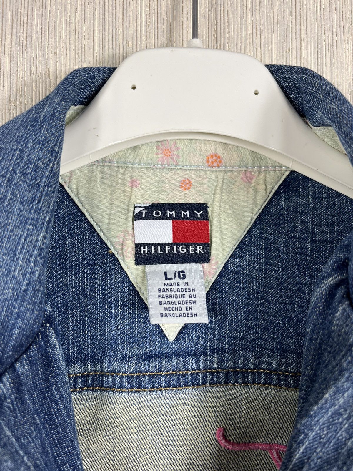 Tommy Hilfiger × Vintage Vintage Tommy Hilfiger y2k denim blazer juicy jacket floral Size L / US 10 / IT 46 - 8 Thumbnail