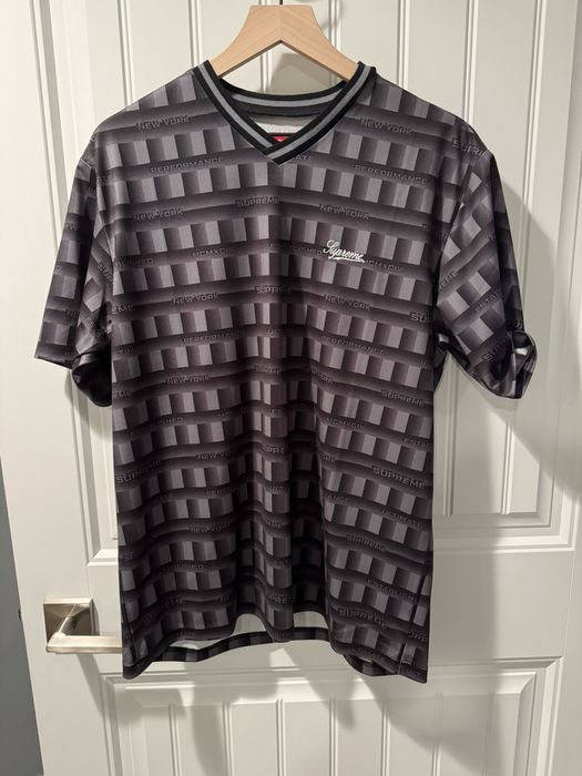 Supreme Checker Soccer Jersey Black Men's - SS16 - US