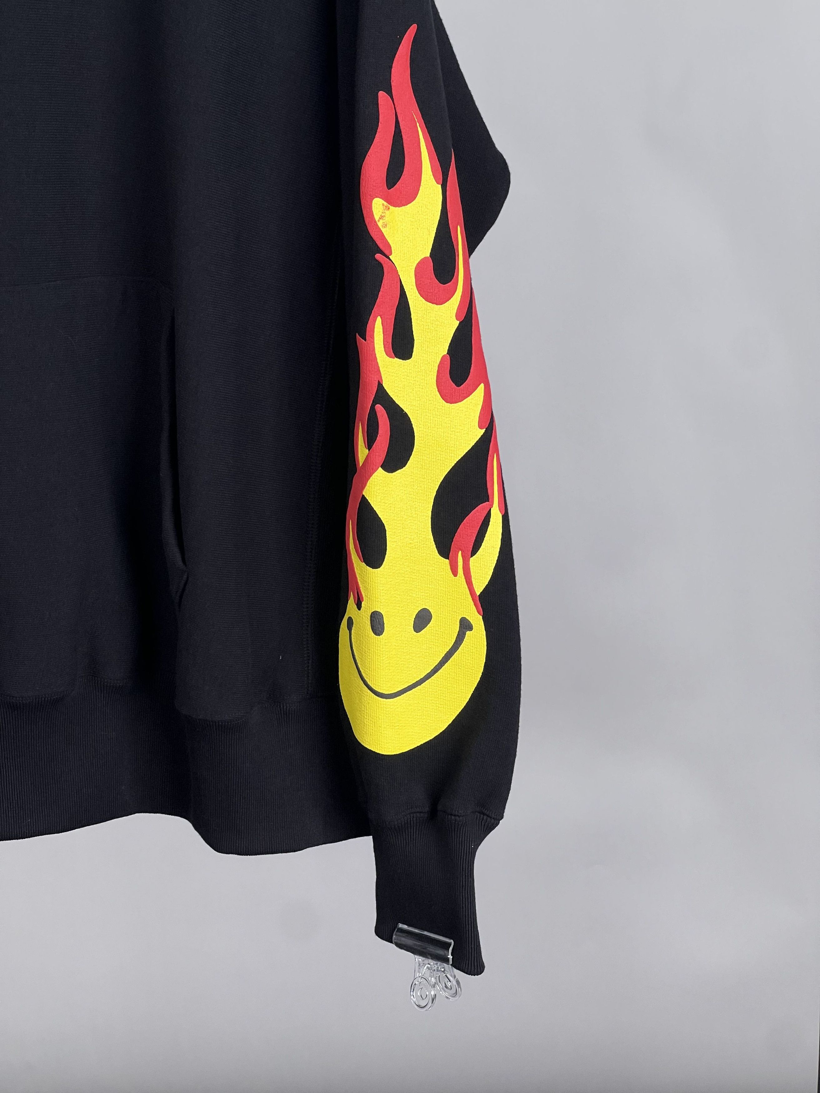 READYMADE Brand New Smile LS Hoodie Flame Print Black L Size US L / EU 52-54 / 3 - 11 Thumbnail