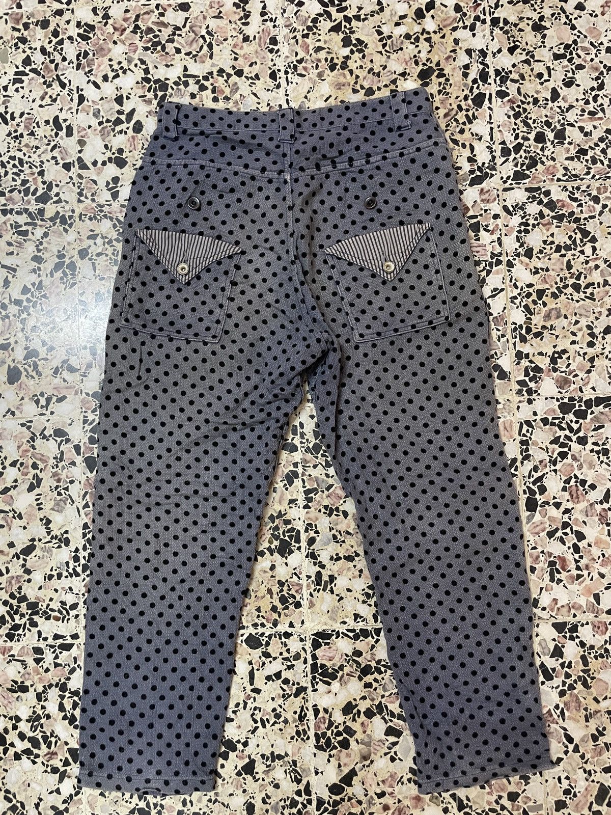 Frapbois Frapbois Japan Half Double Knee Polkadot Distressed Pants Size US 32 / EU 48 - 11 Thumbnail