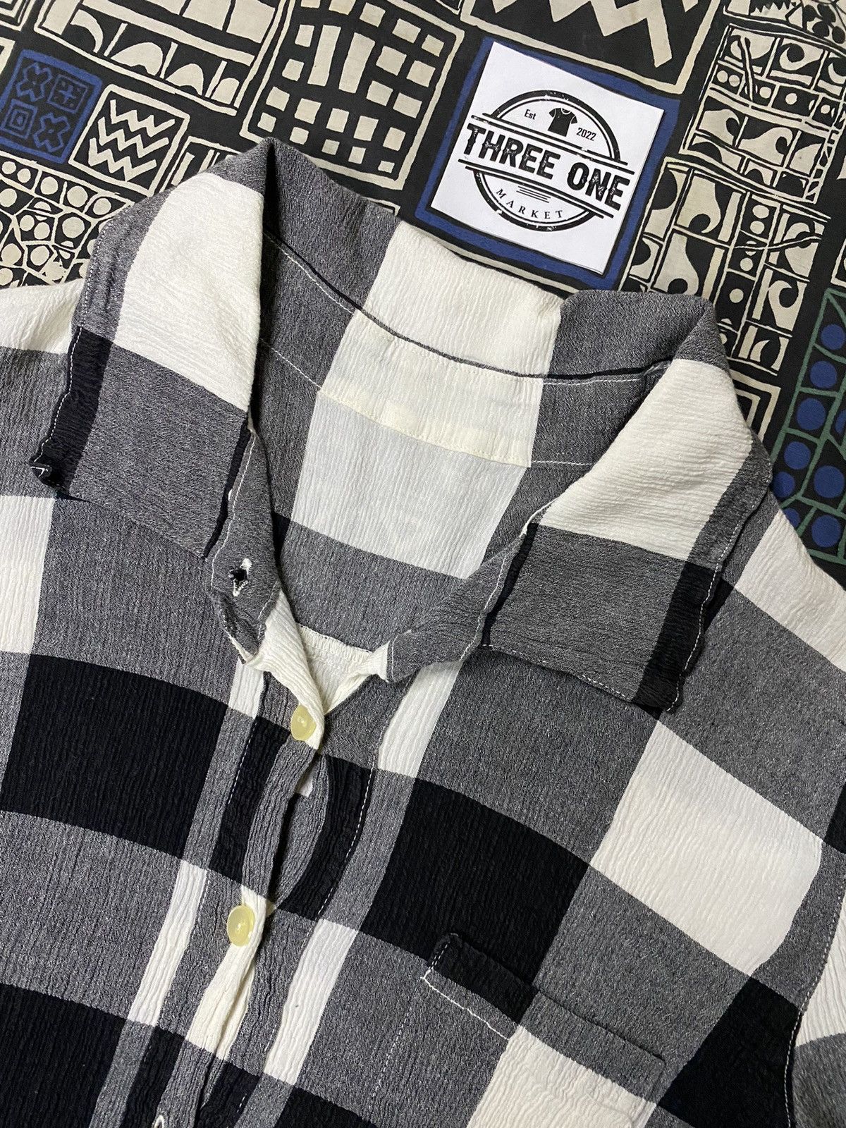 Issey Miyake × Japanese Brand × Tsumori Chisato TSUMORI CHISATO PLAITED PLAID BUTTON UP Size M / US 6-8 / IT 42-44 - 2 Thumbnail