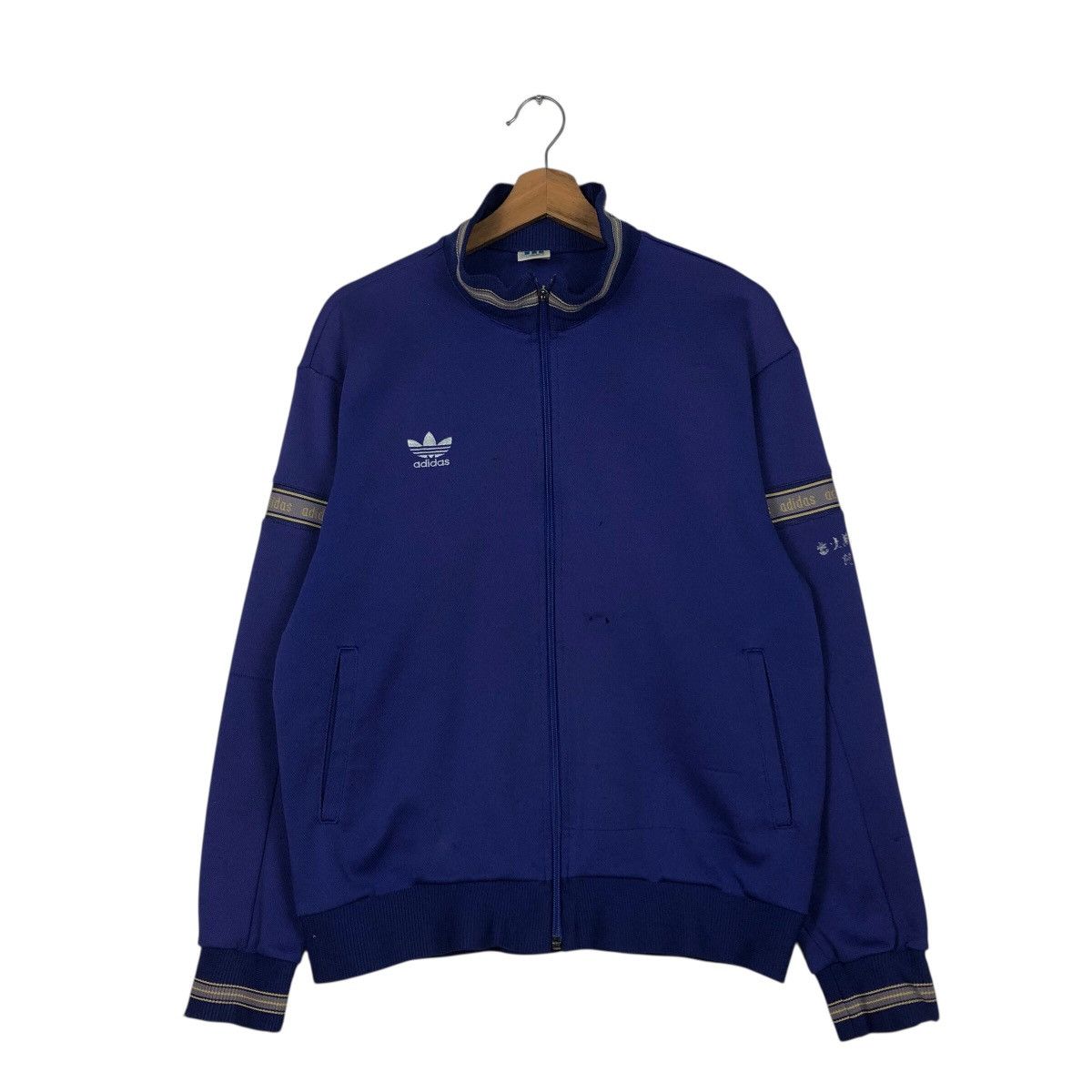 Adidas Vintage Adidas Trefoil Track Jacket 80s/90s – Royal Blue Size US M / EU 48-50 / 2 - 2 Thumbnail