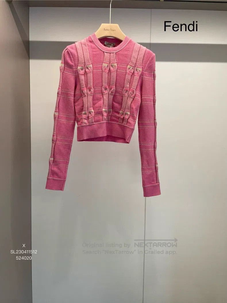 Fendi Fendi Pink viscose fiber sweater Size XS / US 0-2 / IT 36-38 - 1 Thumbnail