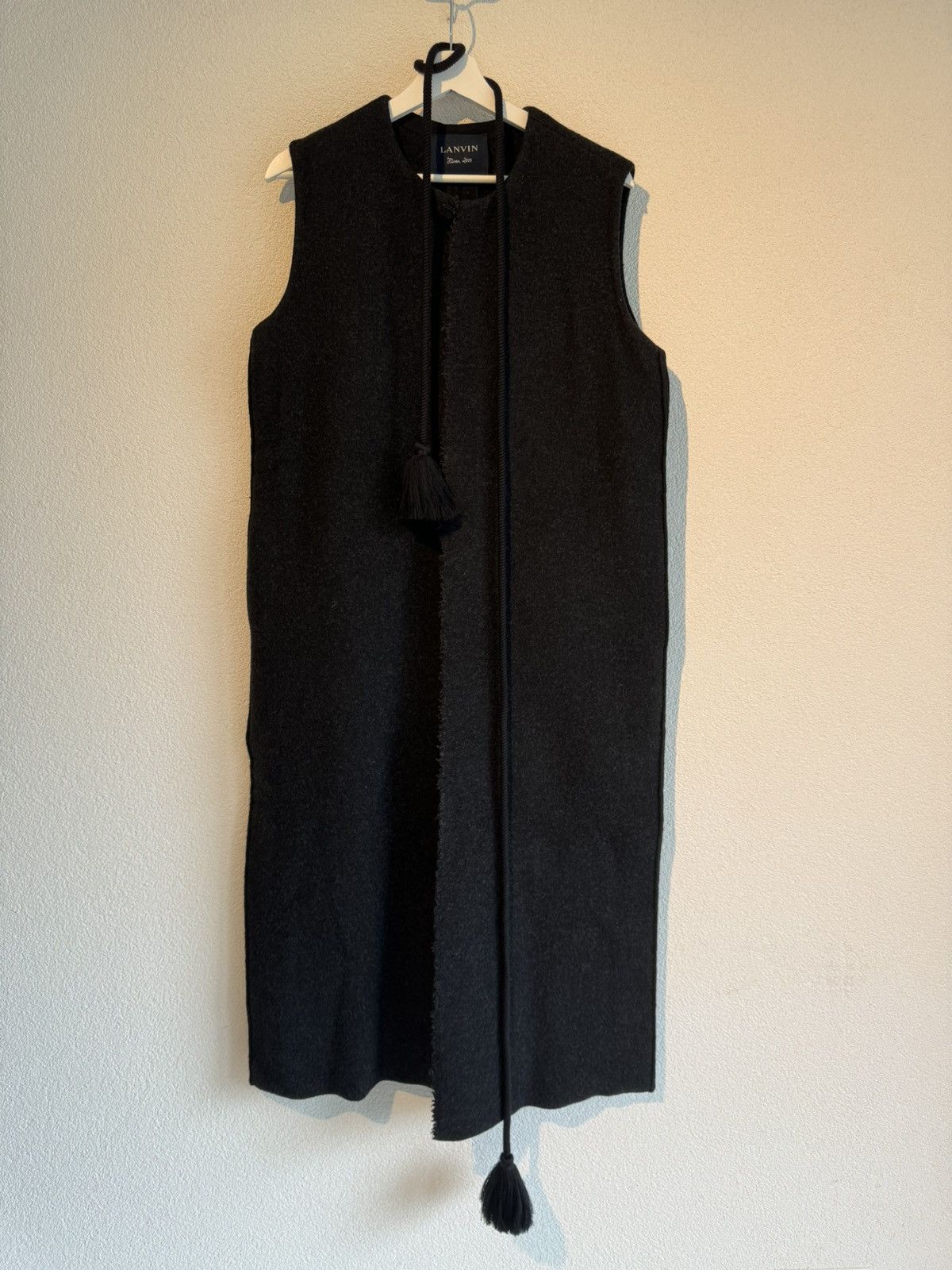 image of Vintage Lanvin River 2015 Runway Vest In Size 38(It) in Black, Women's