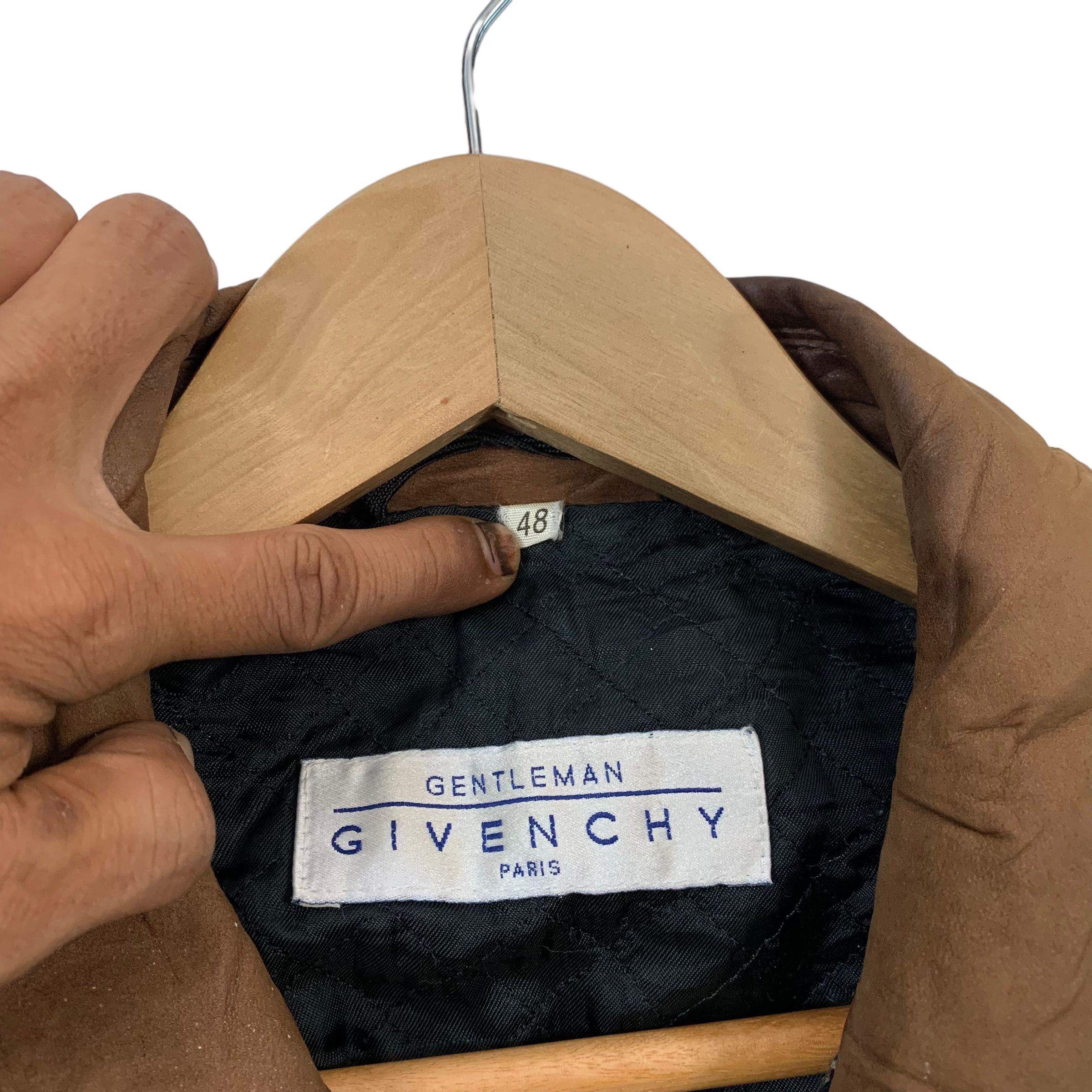 Givenchy Givenchy Gentlemen Houndstooth Wool Leather Jacket Size US M / EU 48-50 / 2 - 10 Thumbnail