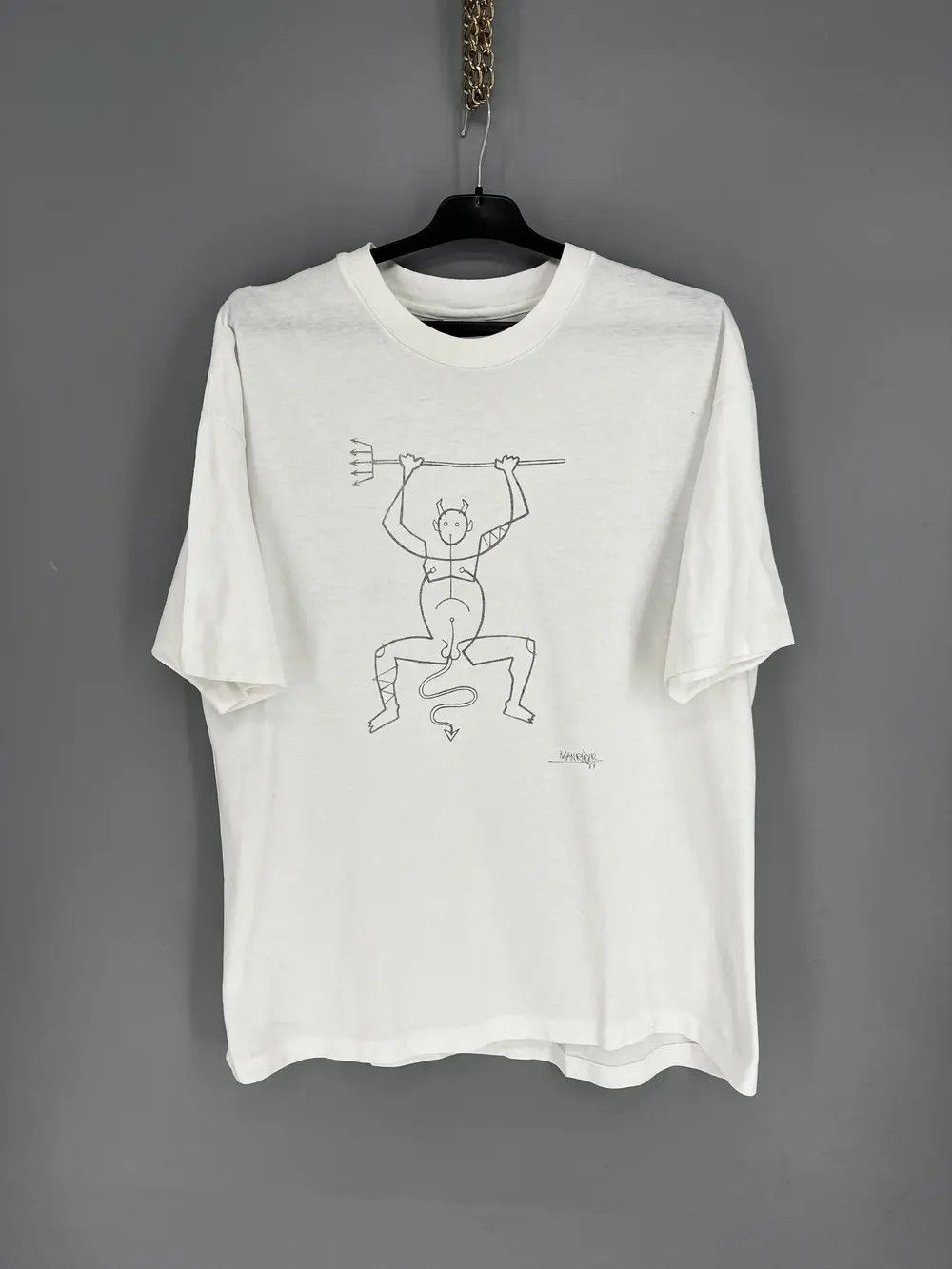 Vintage Cesar Manrique 87 El Diablo Art T-Shirt Size XL FOTM VTG 90s Size US XL / EU 56 / 4 - 1 Thumbnail