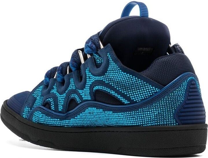 Lanvin o1w1db11024 Low Top Curb Sneakers in Blue Size US 7 / EU 40 - 3 Thumbnail