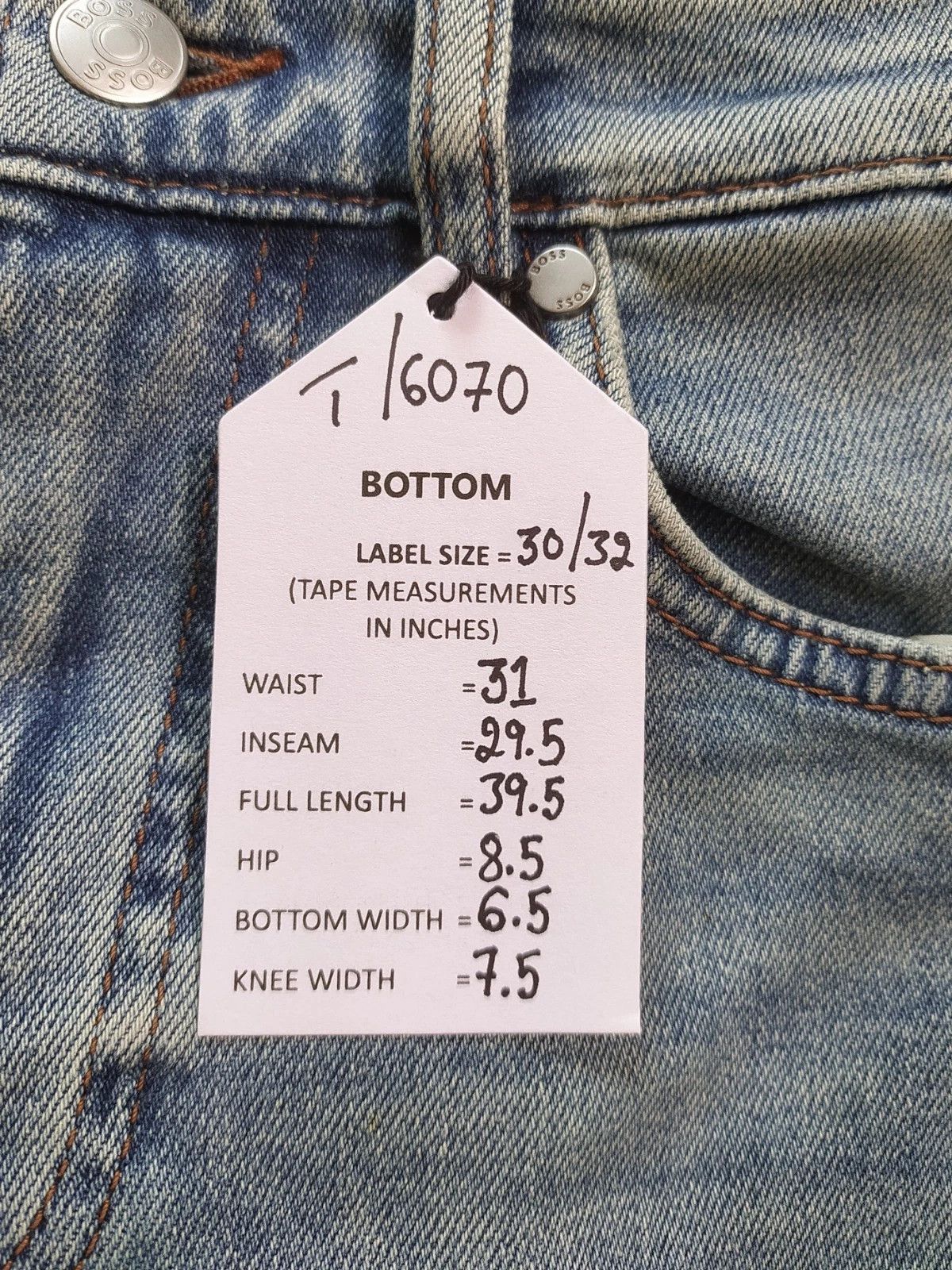 HUGO BOSS DELAWARE Slim fit men's Jeans T- 6070