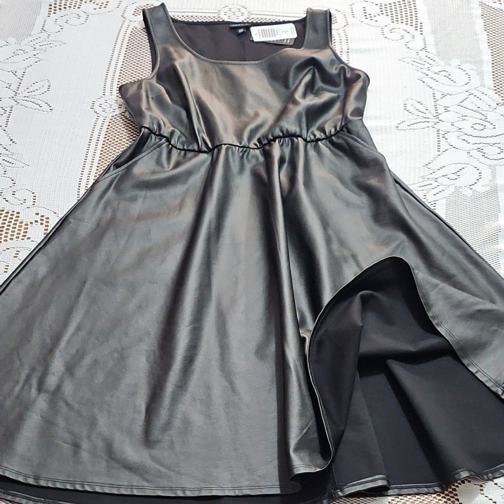 NWT Torrid Black Sleeveless PU Leather Dress
