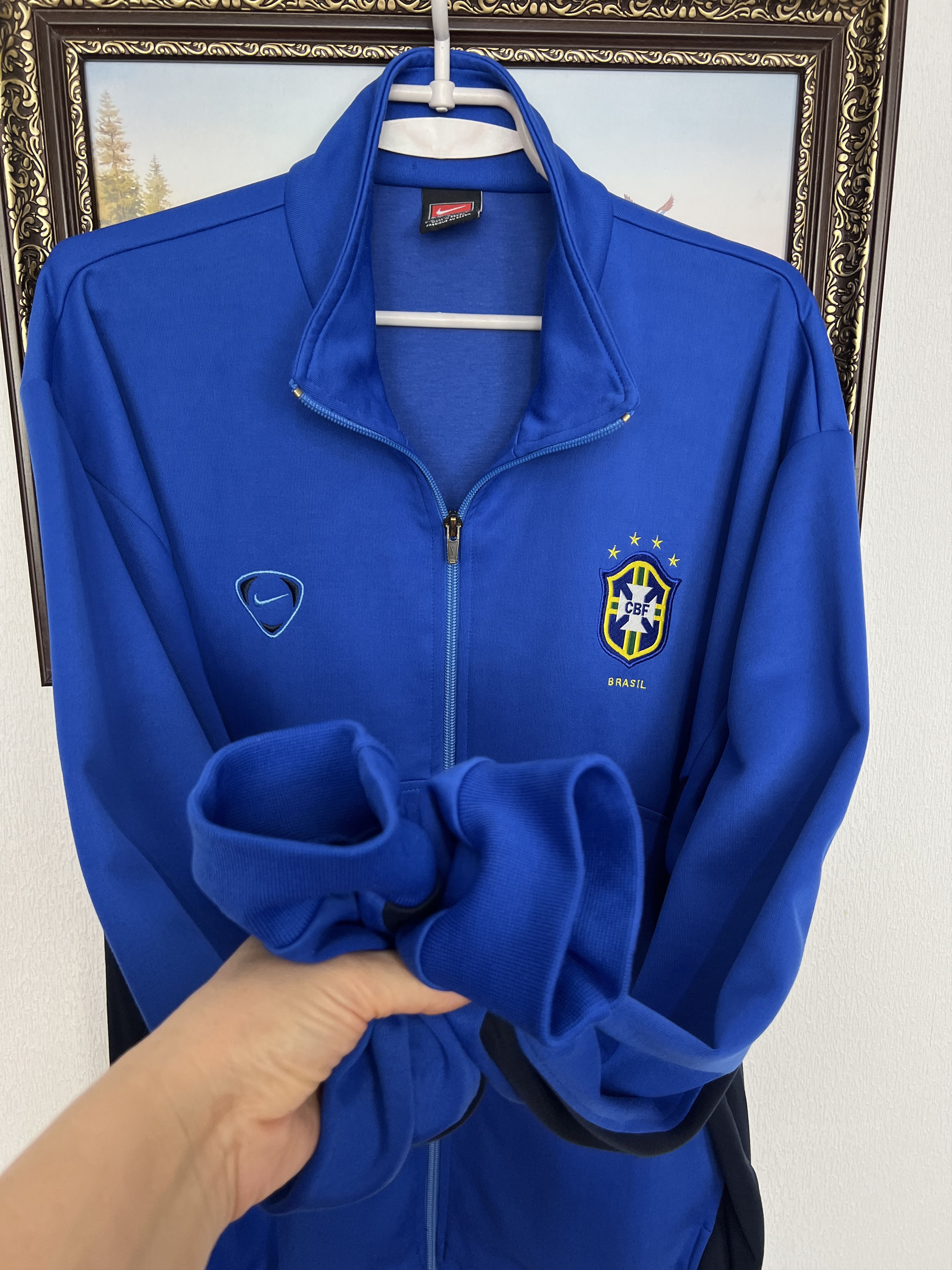 Nike Vintage Brazil Football Jacket Soccer Track Top National Size US M / EU 48-50 / 2 - 4 Thumbnail