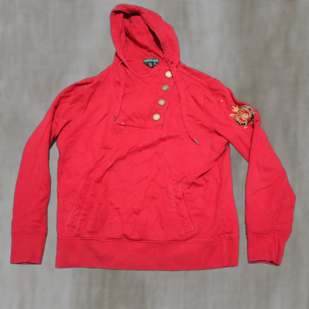 CO VINTAGELAUREN JEANS CO REGAL STYLE HOODIE SWEATER JACKET GOLD BUTTONS SIZE M MEDIUM Size M / US 6-8 / IT 42-44 - 1 Thumbnail