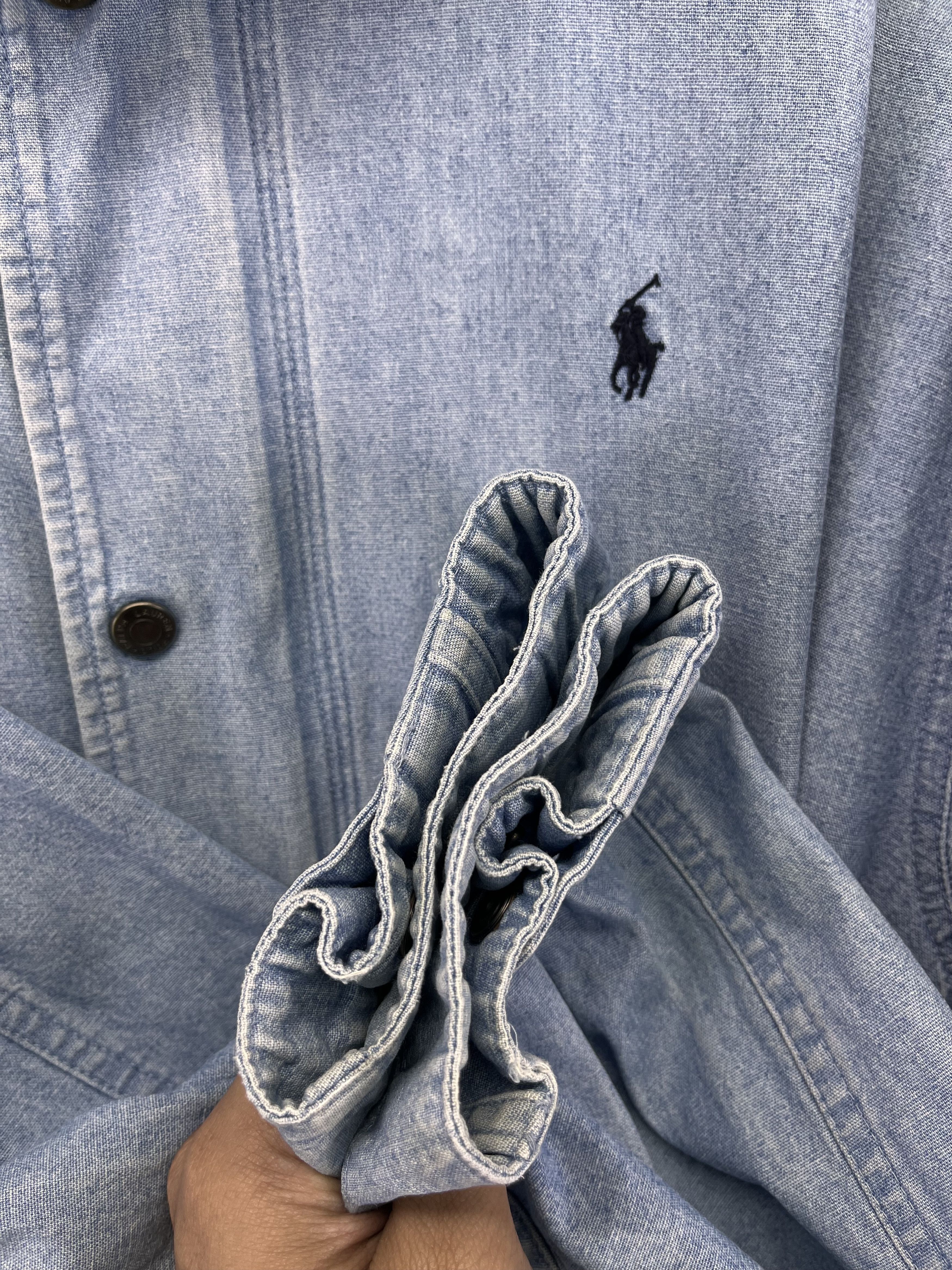 Polo Ralph Lauren Vintage Polo Ralph Lauren Hoodie Rare Denim Jacket Size US L / EU 52-54 / 3 - 14 Thumbnail