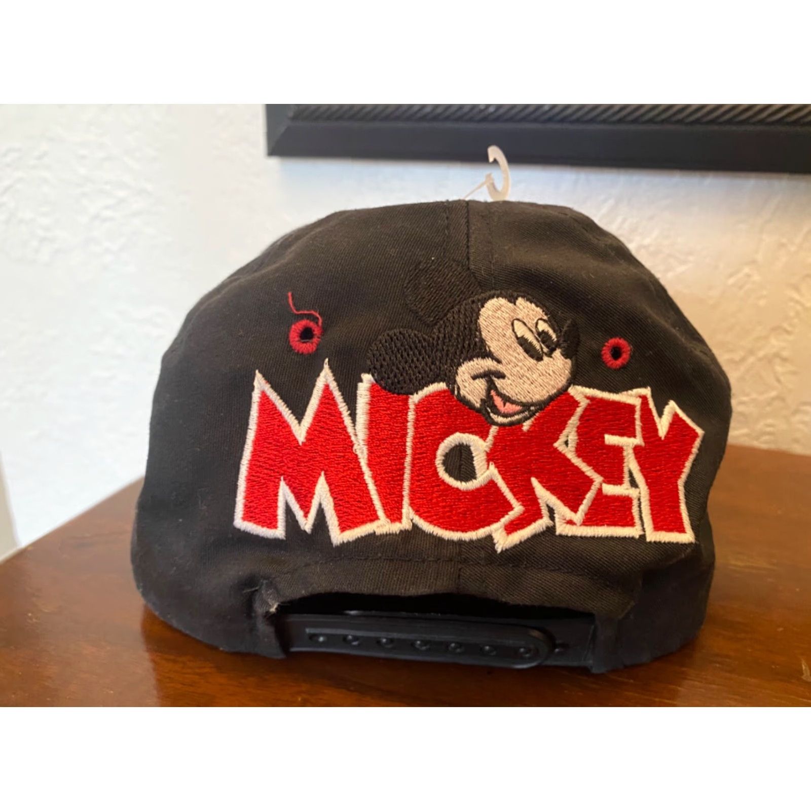 Disney Disney Mickey Mouse Cap Hat Vintage Black Snapback 90s University Canvas Cotton Men’s One Size Size ONE SIZE - 3 Thumbnail