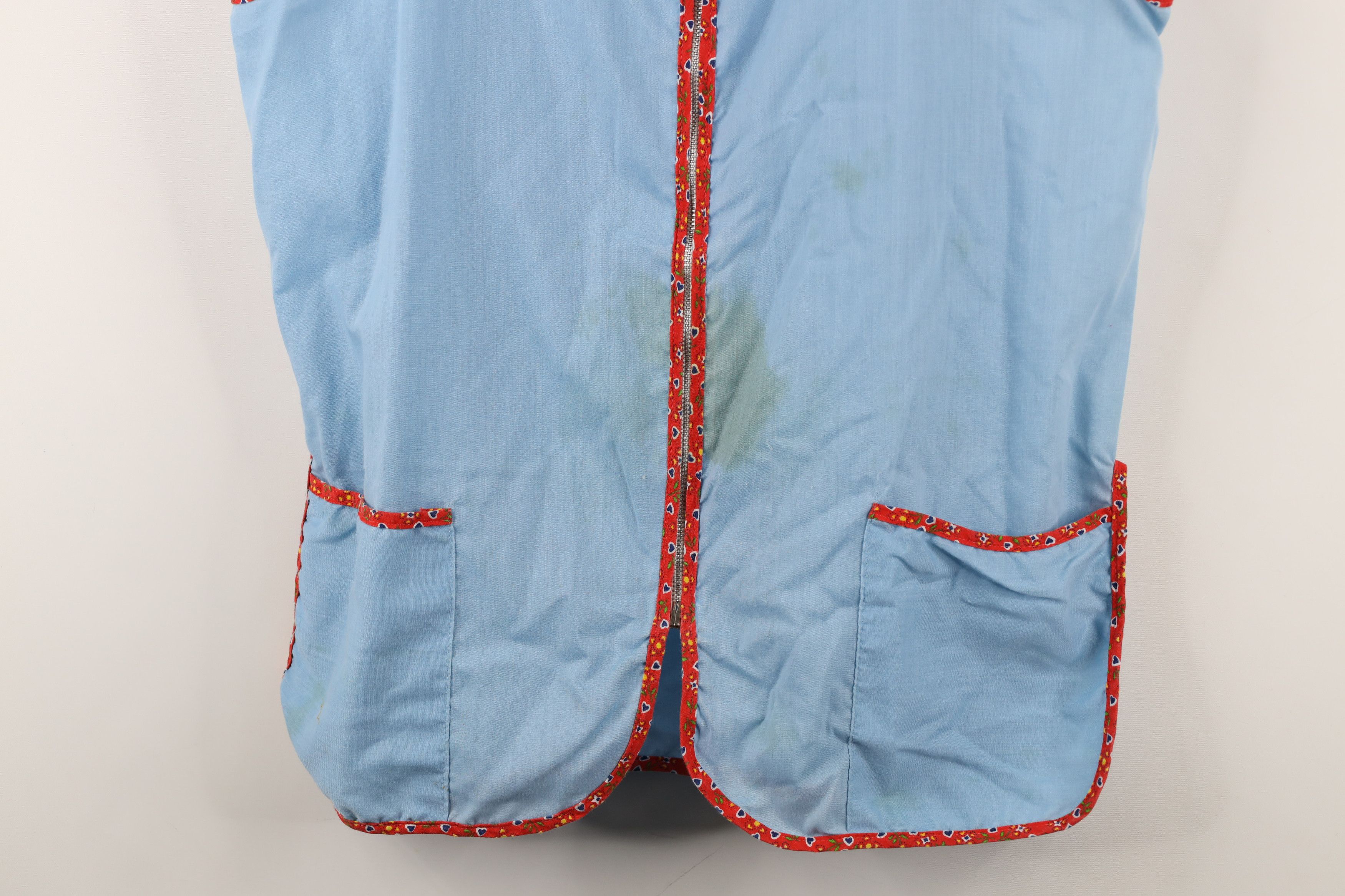Vintage Vintage 70s Streetwear Quilt Heart Sleeveless Zip Vest USA Size L / US 10 / IT 46 - 3 Thumbnail
