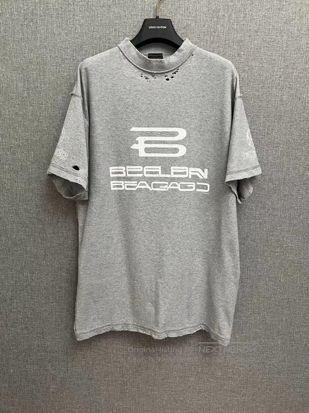 Balenciaga gray distressed short sleeve Balenciaga shirt. Size US S / EU 44-46 / 1 - 1 Thumbnail