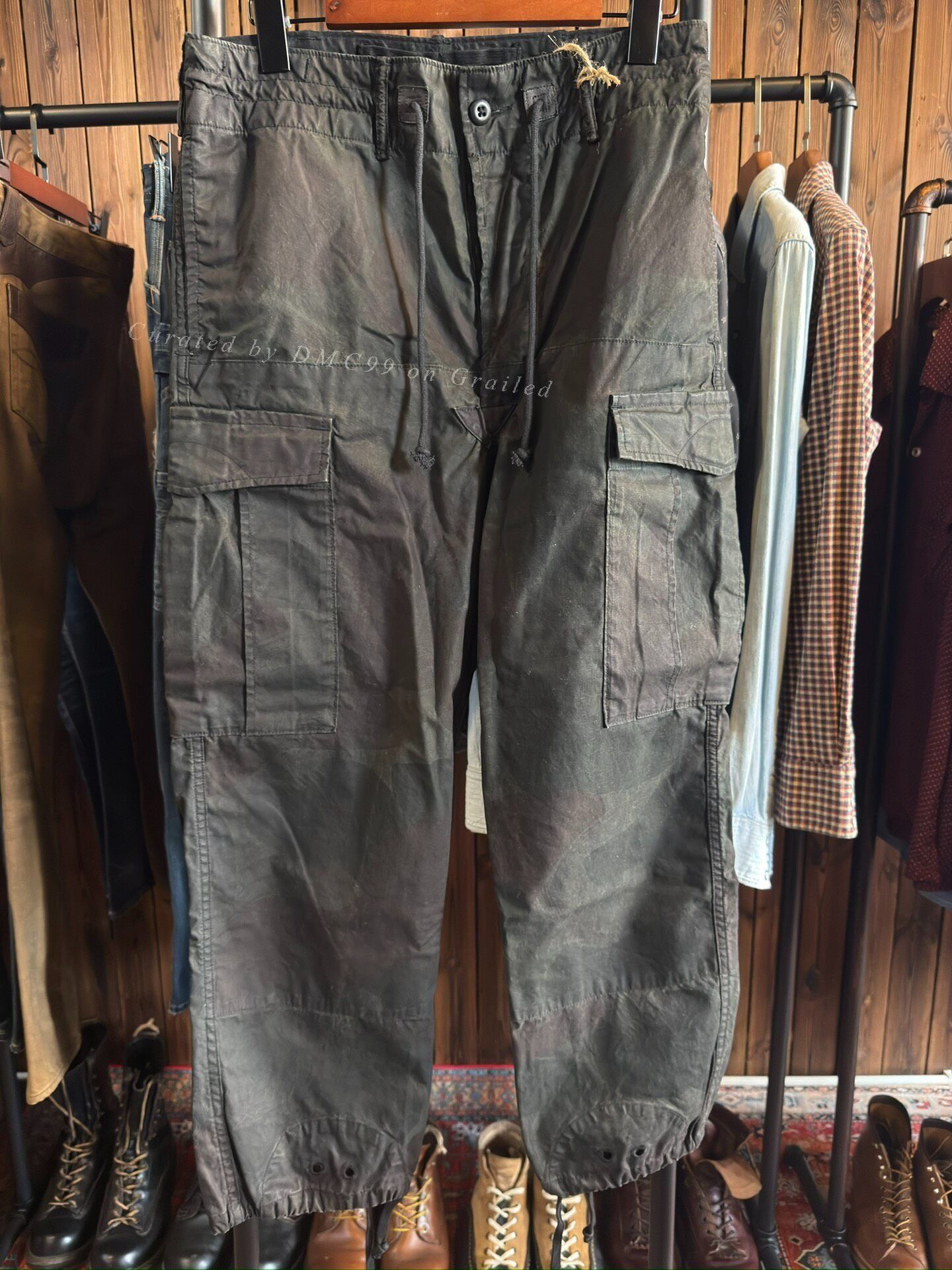 RRL Ralph Lauren RRL Cargo Pants Black Camo Washed Size US 29 - 1 Thumbnail