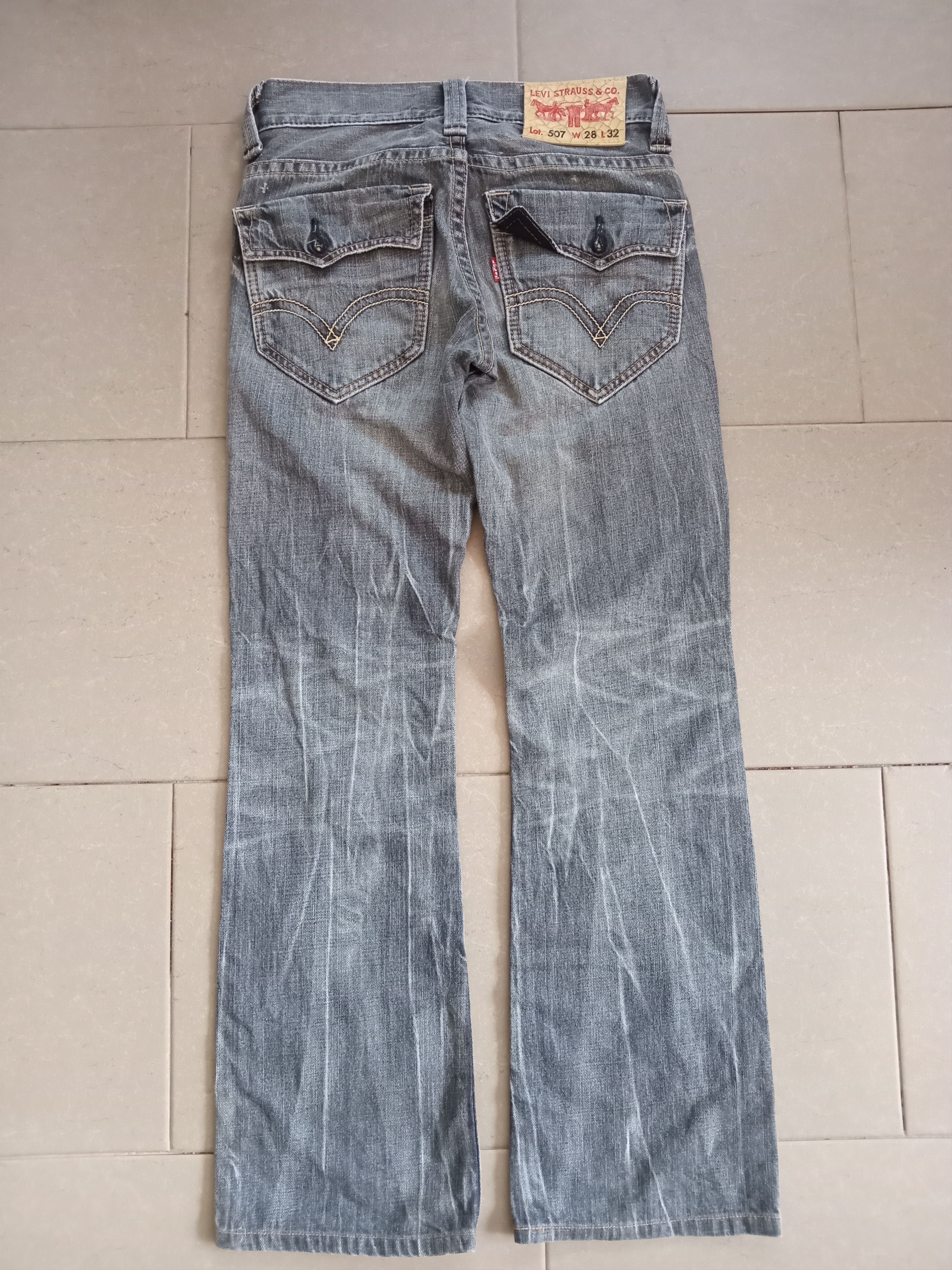 Hysteric Glamour Rare💥LEVI'S 507 Flare Black Stoned Washed Multipocket Jeans Size US 28 / EU 44 - 4 Thumbnail