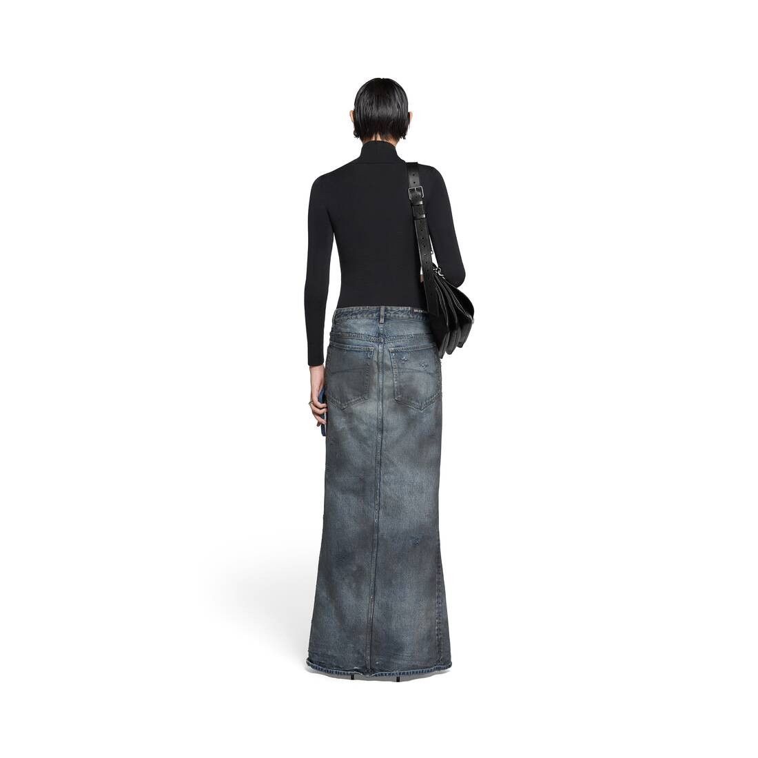 Balenciaga oc11z1025 Maxi Skirt in Blue Size 26" / US 2 / IT 38 - 4 Thumbnail